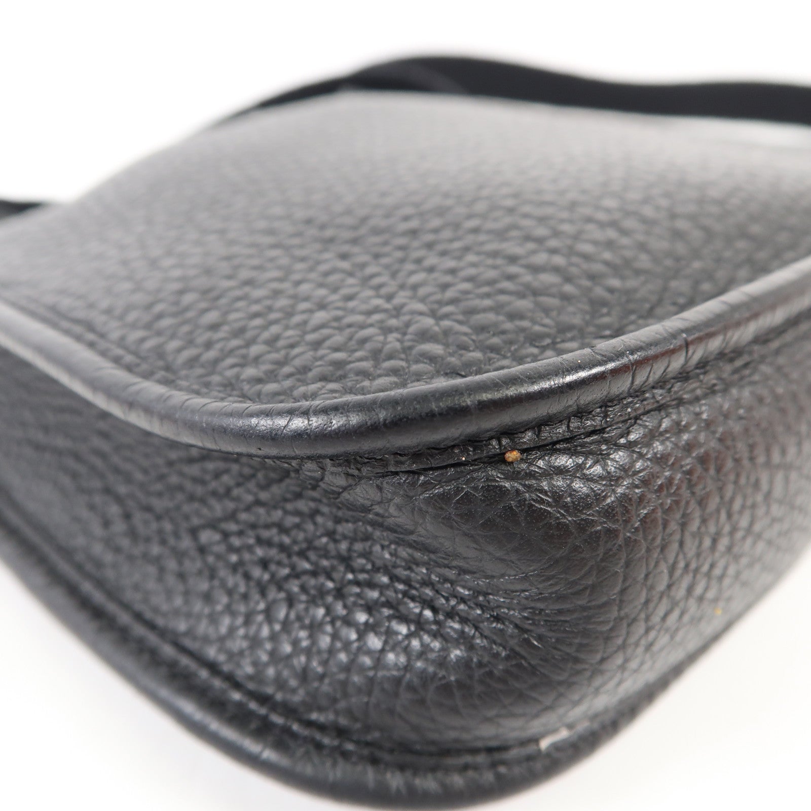 HERMES Clemence皮革Evelyne TPM金扣肩背袋89/Noir