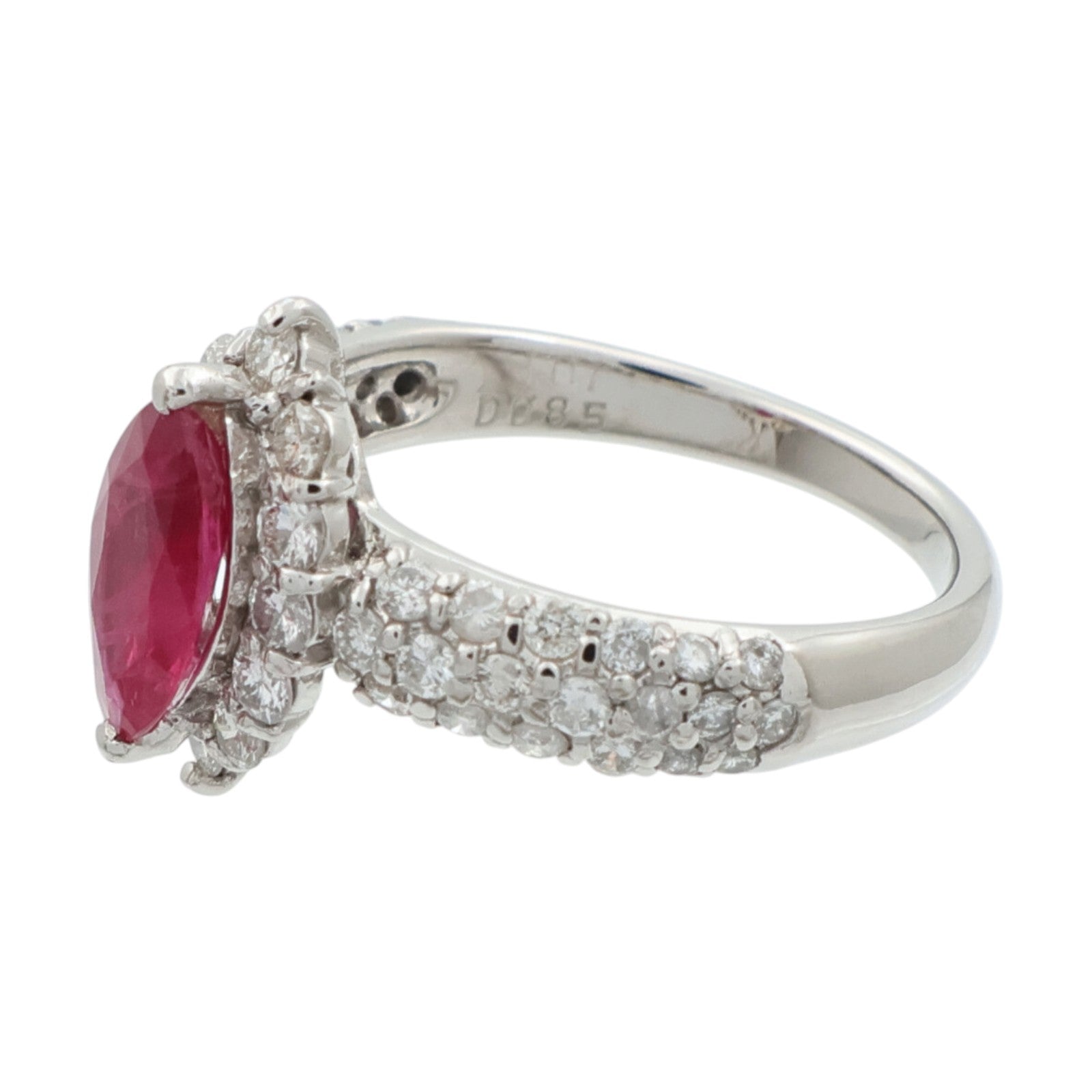 JEWELRY PT900鉑金/紅寶石Ruby鑽石戒指
