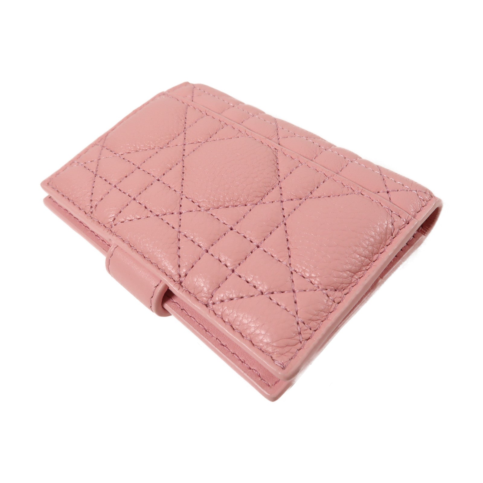 Dior 羊皮皮革Card Case金扣卡片套粉紅色