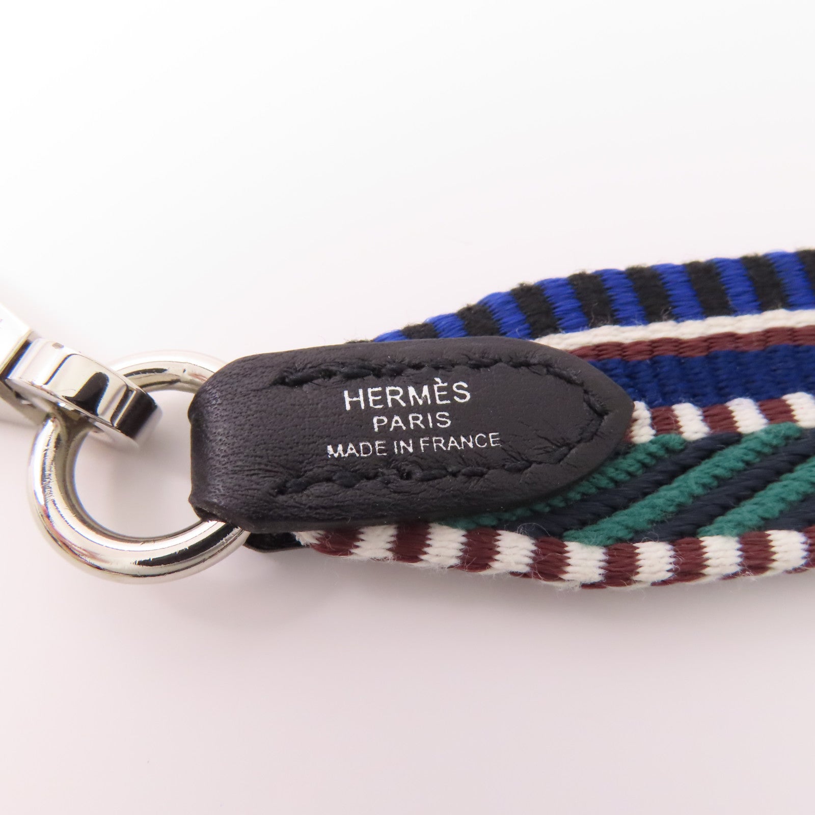 HERMES 帆布Shoulder Strap銀扣肩帶