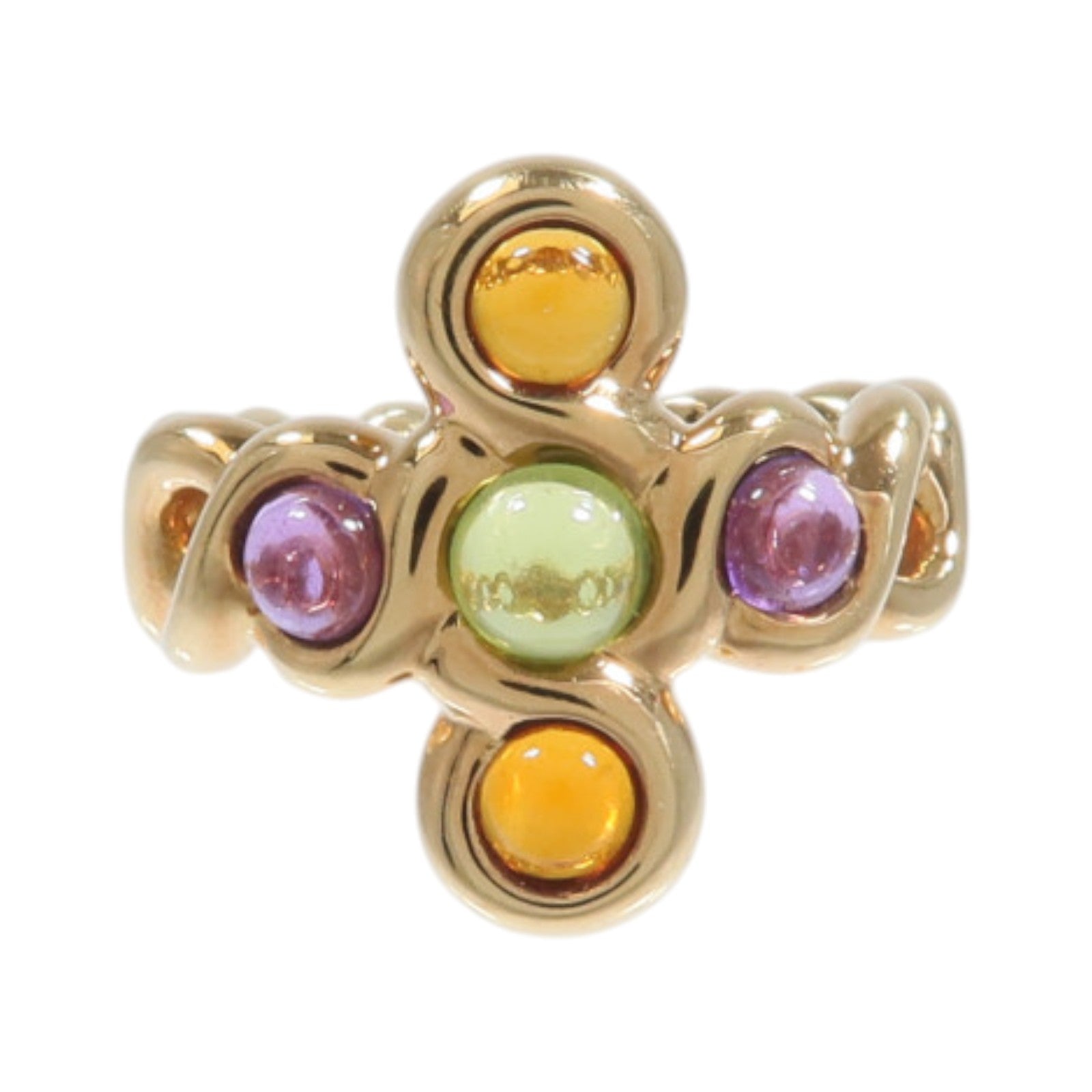 CHANEL 18K黃金Color Stone Ring彩色寶石戒指