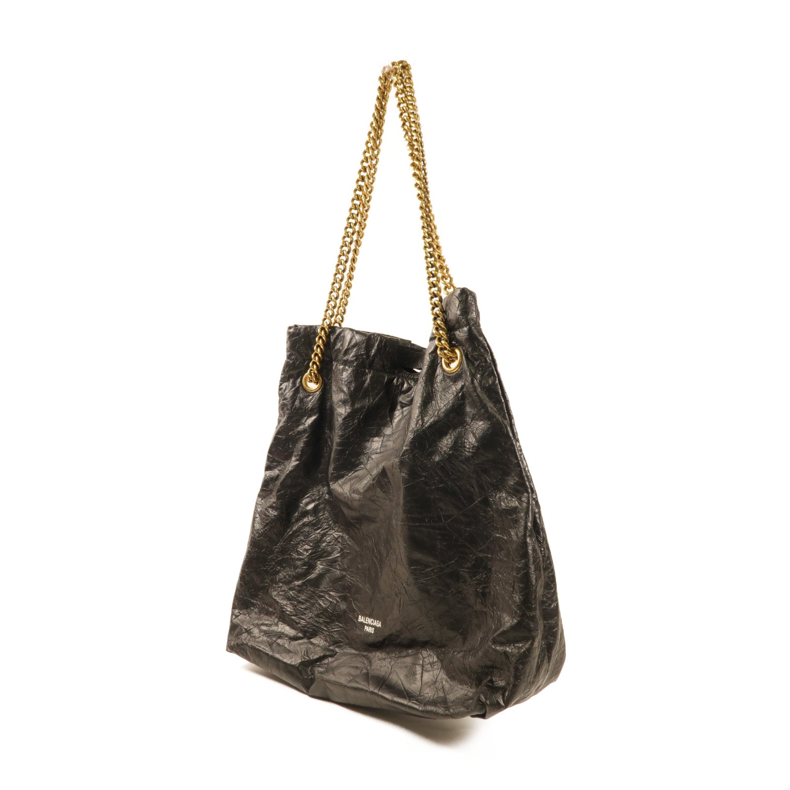 BALENCIAGA 牛皮皮革Crush Medium Tote Bag肩背袋