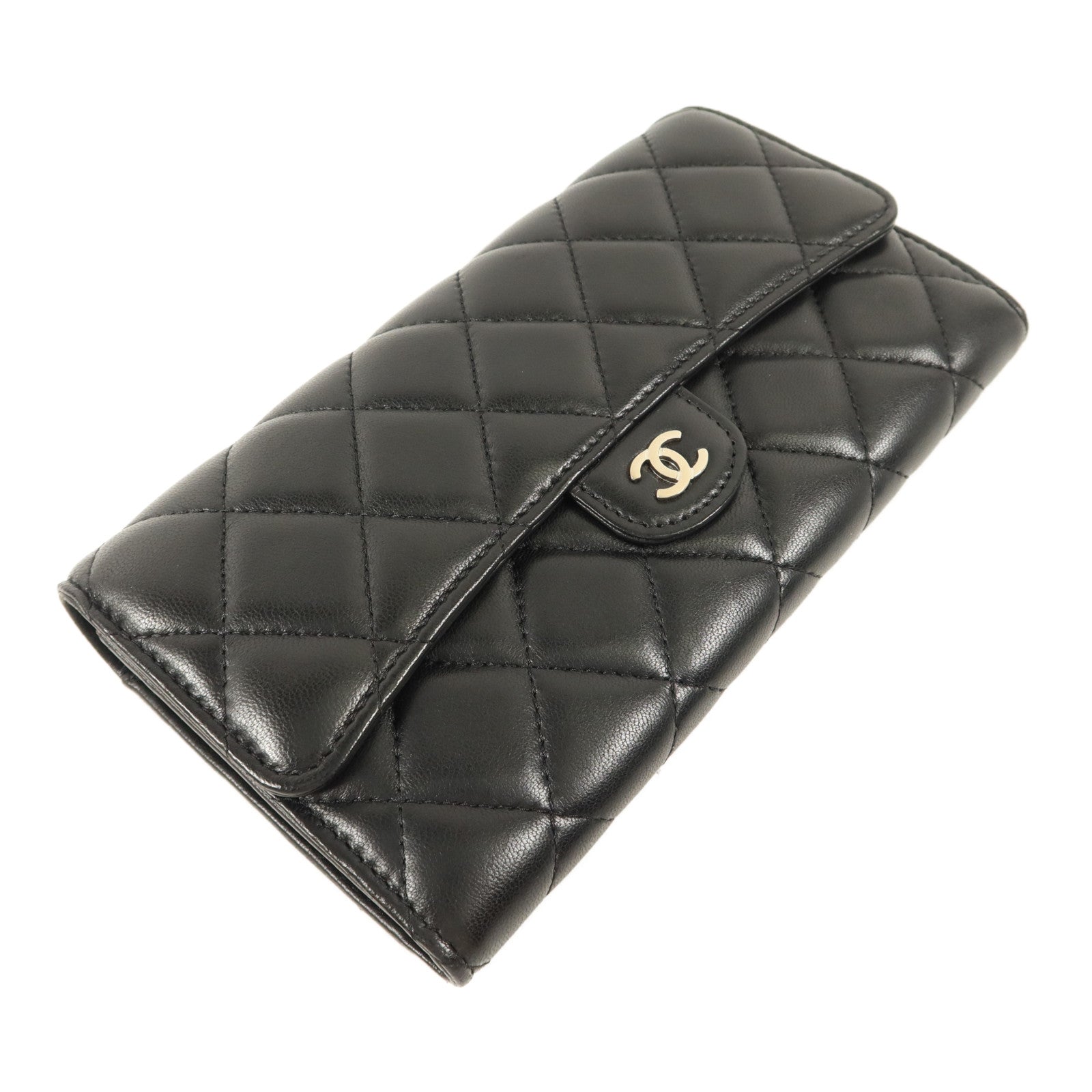 CHANEL 羊皮皮革Classic Flap Long Wallet長錢包