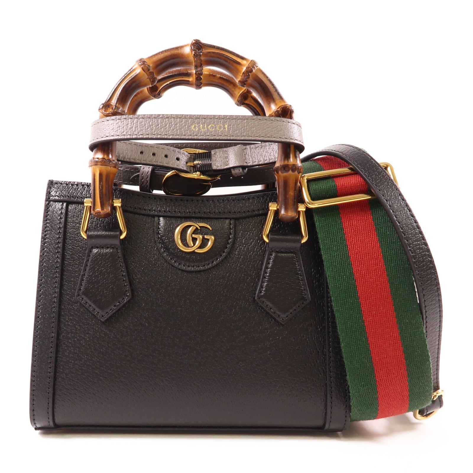 GUCCI GG GHW Diana Small Tote Bag 2 Way Shoulder 702732 U3ZDT 1073 Calfskin
