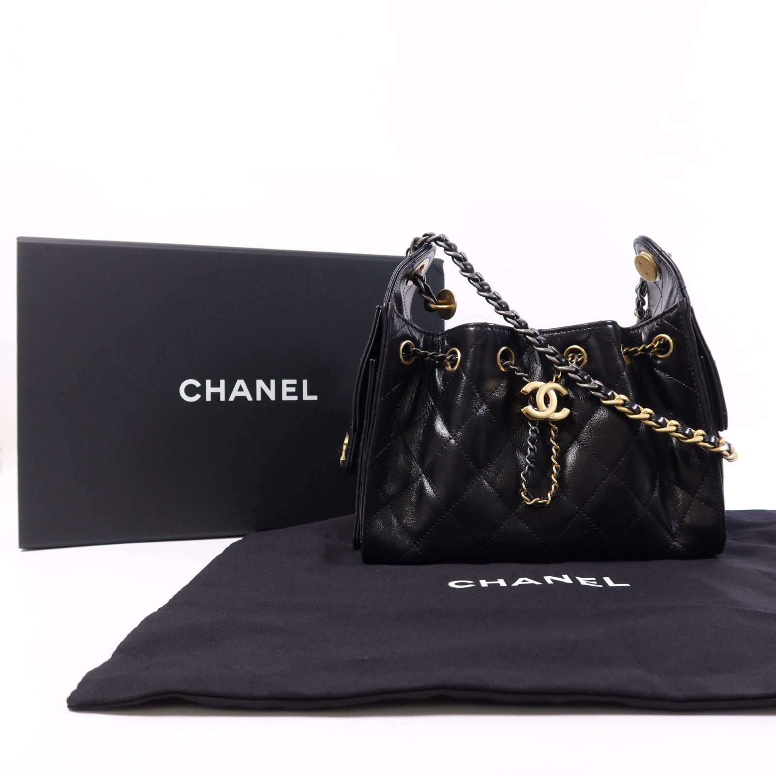 CHANEL 牛皮皮革Chanel Hobo肩背袋