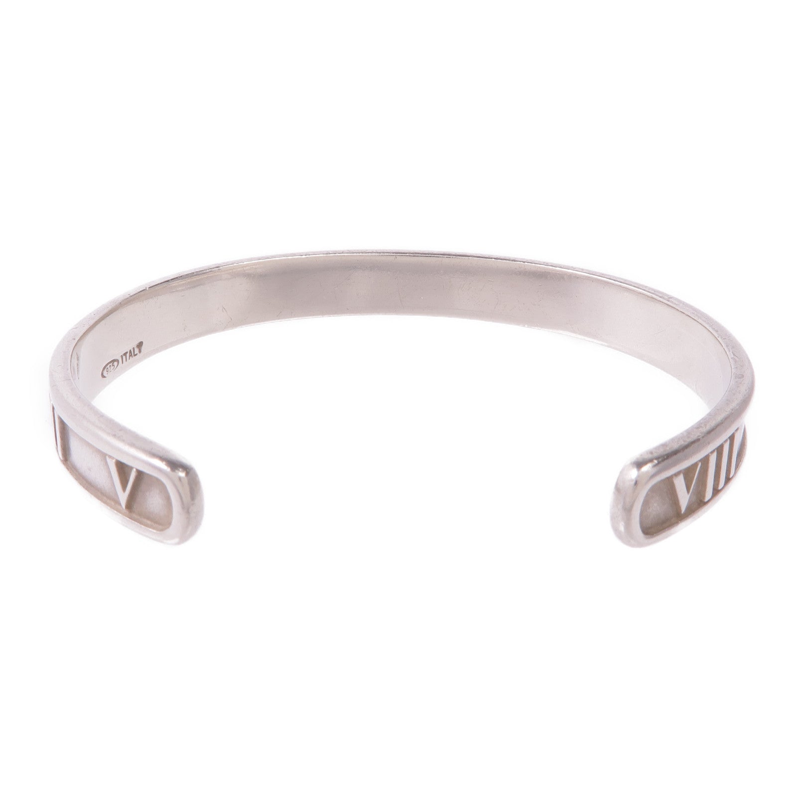 TIFFANY＆CO 925純銀Atlas Roman Numeral Cuff Bracelet手鐲