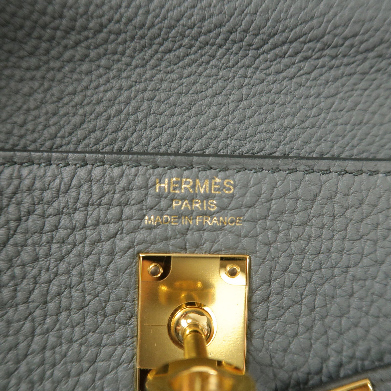 HERMES Togo皮革Kelly 25手挽肩背兩用袋Vert Amande