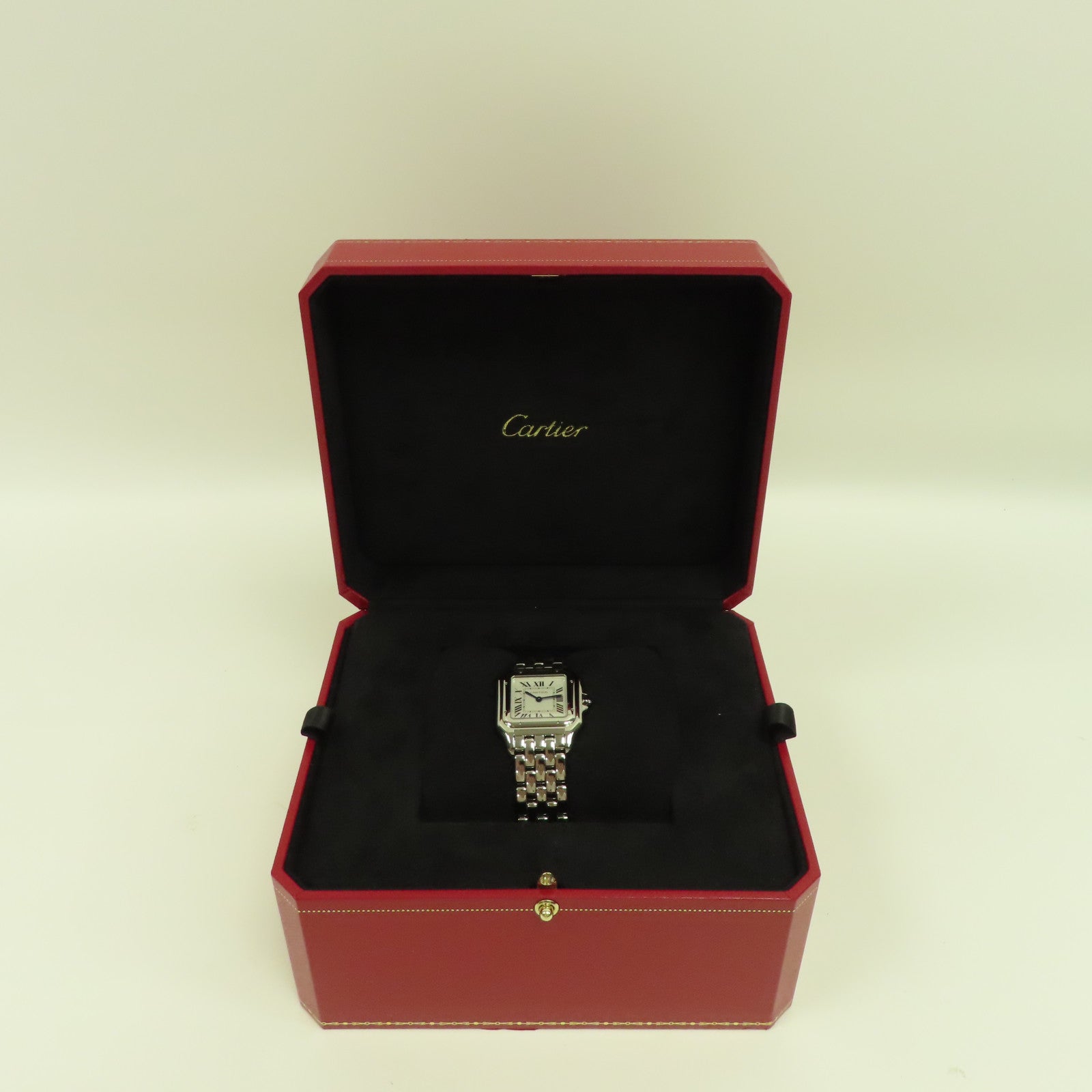 CARTIER Panthere De不鏽鋼手錶石英機芯白色