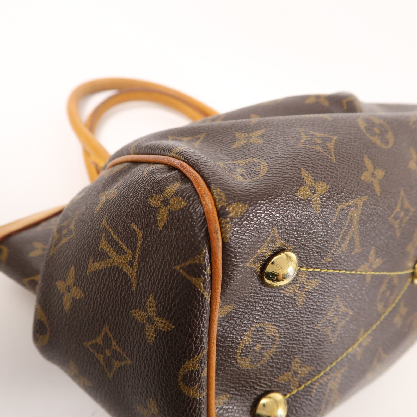 LOUIS VUITTON LV GHW Tivoli PM Shoulder Handbag M40143 Monogram Brown