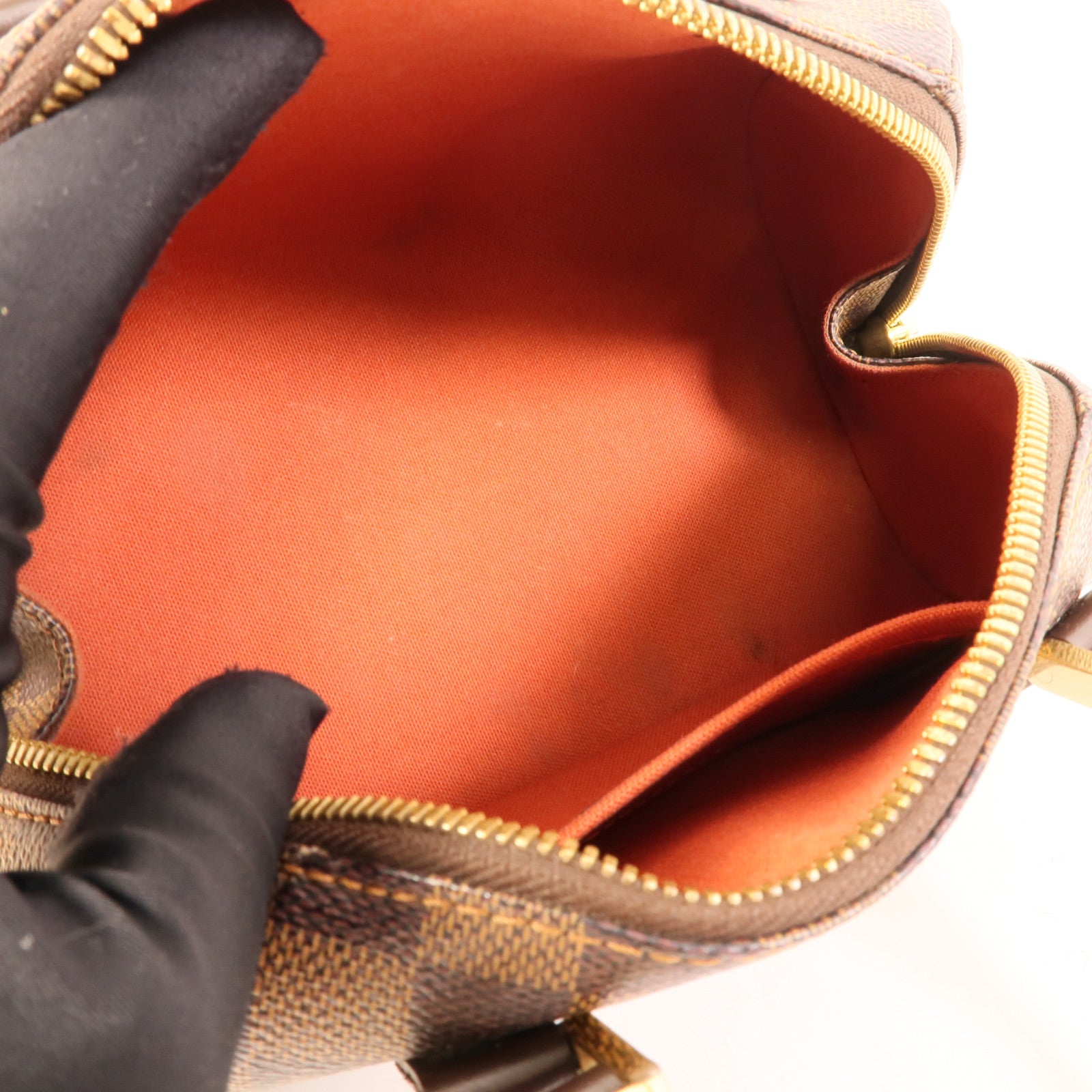 LOUIS VUITTON Damier Rivera Mini金扣手挽袋