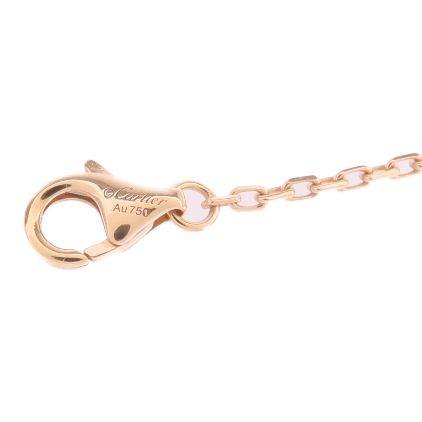 CARTIER 18K玫瑰金Love Necklace Paved鑽石項鍊