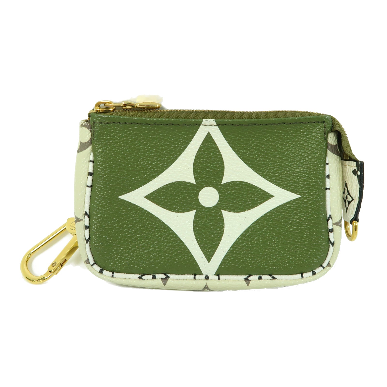 LOUIS VUITTON Monogram Giant Micro金扣零錢包綠色