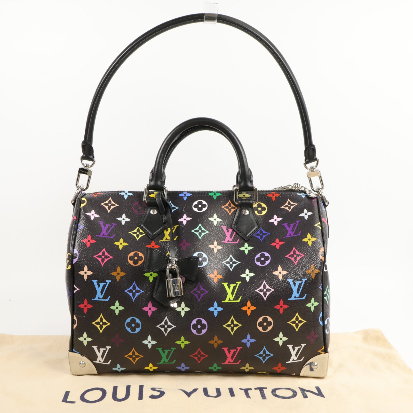 LOUIS VUITTON Monogram Multicolore LV x TM Speedy Soft 30手挽袋