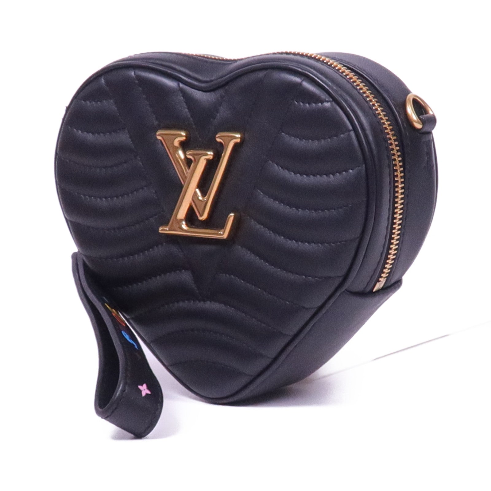 LOUIS VUITTON 牛皮皮革New Wave Heart Bag金扣肩背袋
