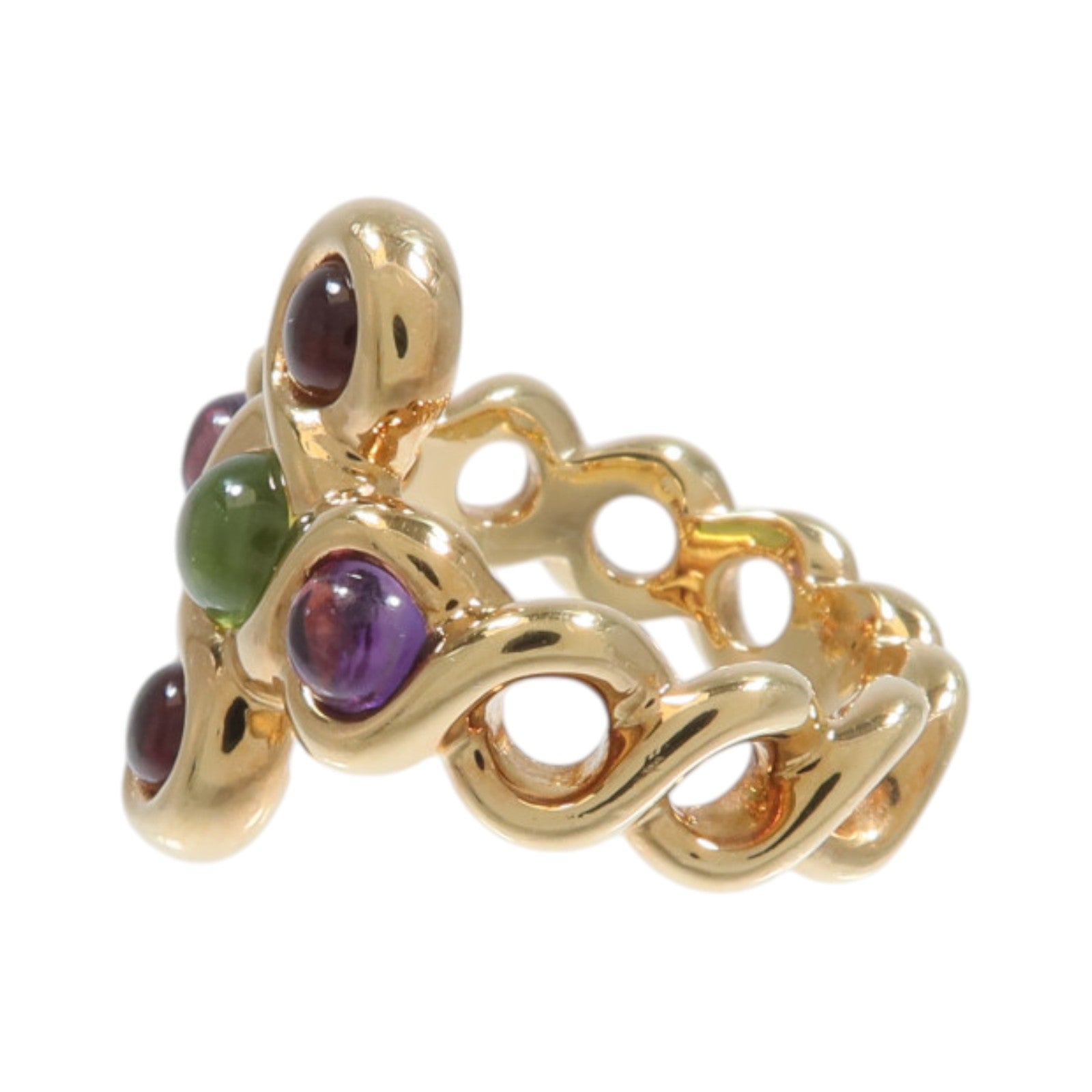 CHANEL 18K黃金Color Stone Ring彩色寶石戒指