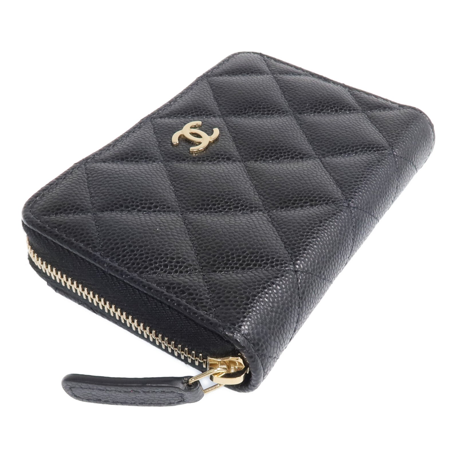 CHANEL 牛皮皮革Wallet金扣錢包