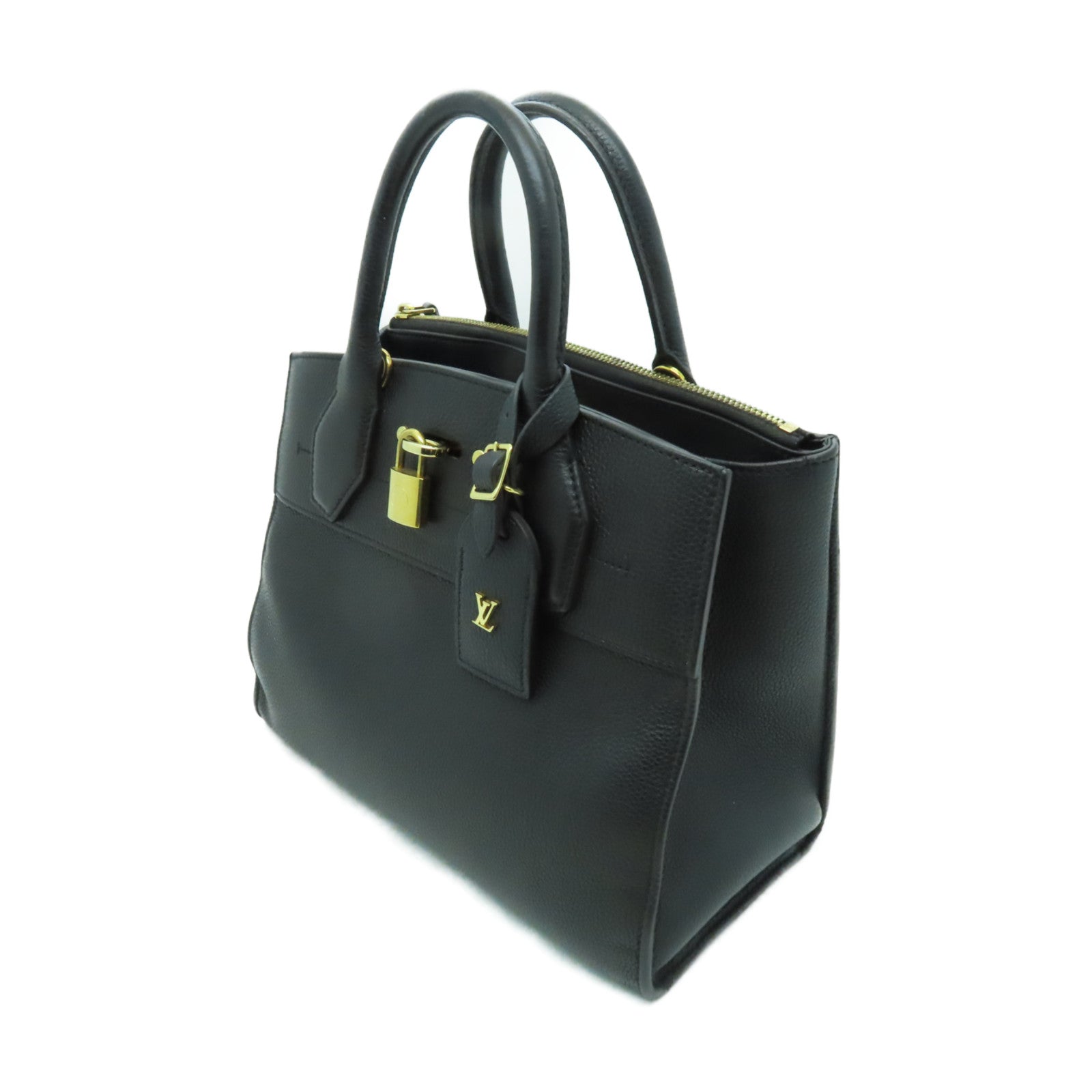 LOUIS VUITTON **【激減優惠】牛皮皮革City Steamer PM金扣手挽肩背兩用袋黑色