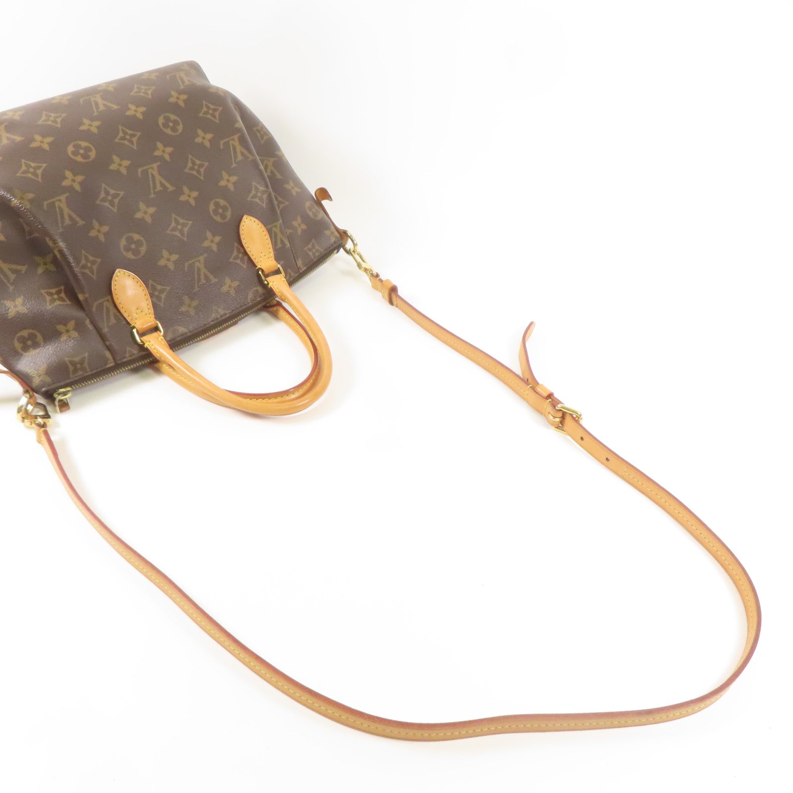 LOUIS VUITTON LV GHW Turenne PM 2 Way Shoulder Bag Handbag M48814 Monogram Brown