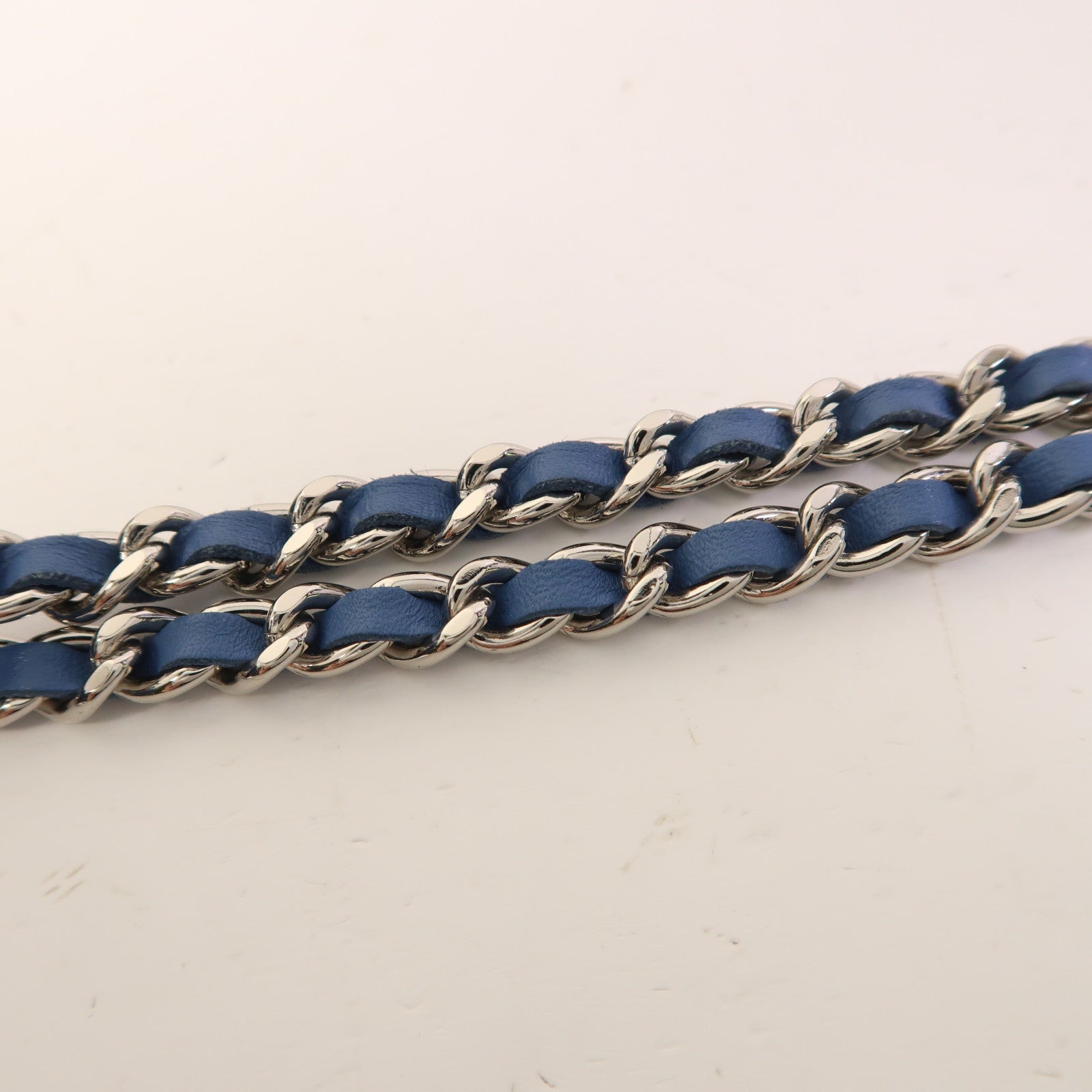 CHANEL 牛皮皮革Chain Shoulder銀扣鏈帶肩背袋