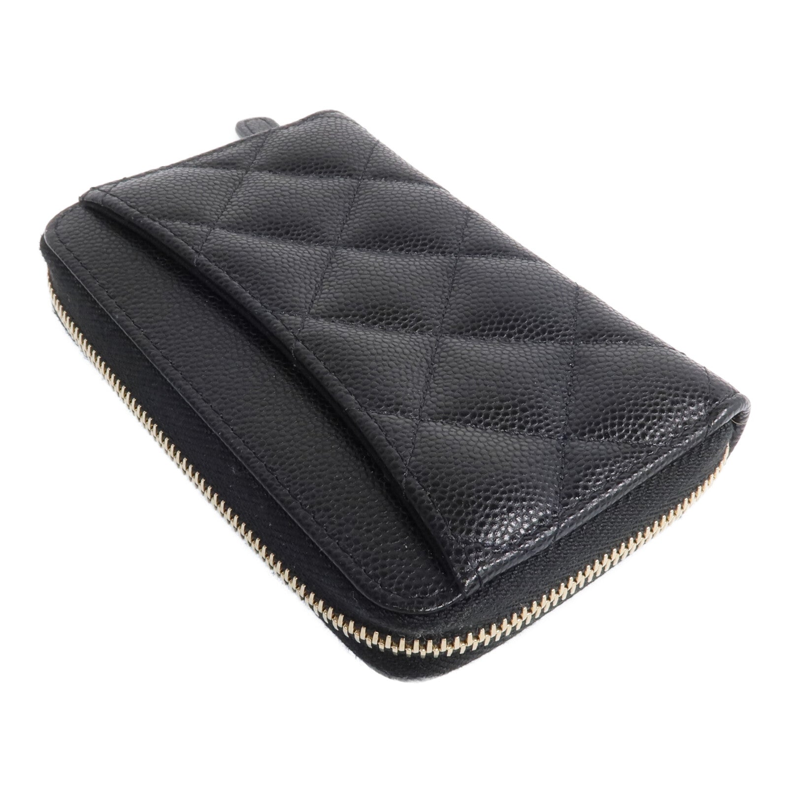 CHANEL 牛皮皮革Wallet金扣錢包