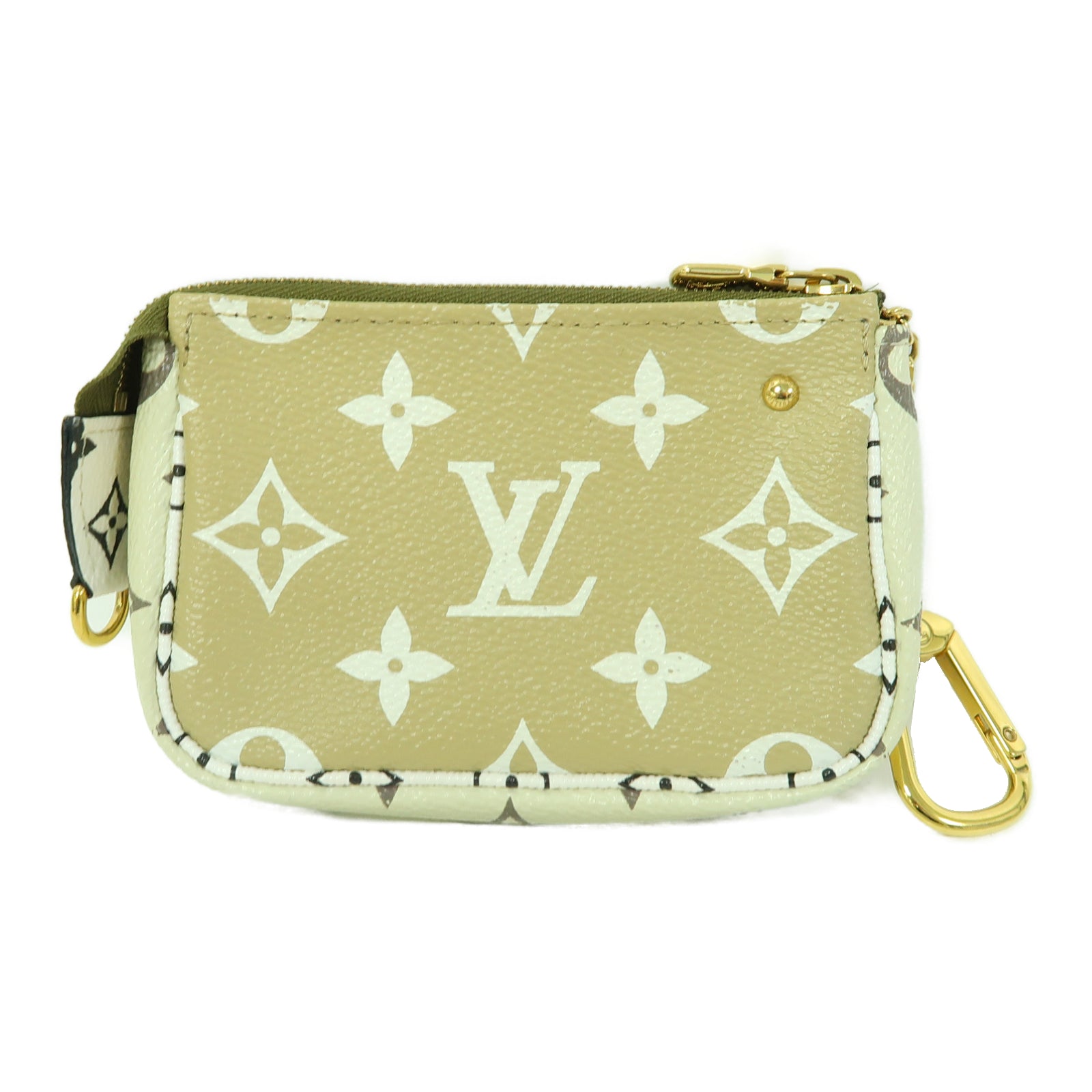 LOUIS VUITTON Monogram Giant Micro金扣零錢包綠色
