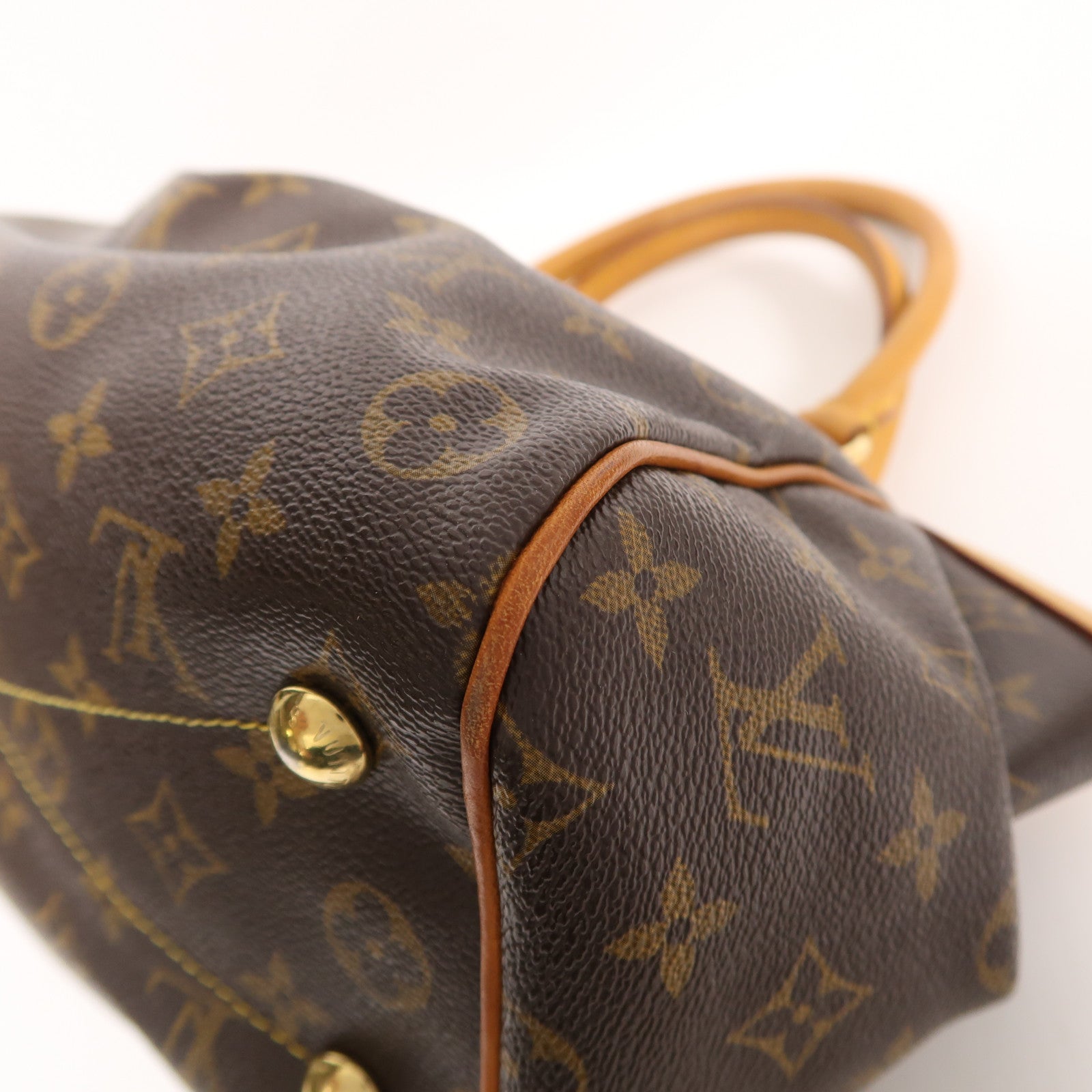 LOUIS VUITTON LV GHW Tivoli PM Shoulder Handbag M40143 Monogram Brown