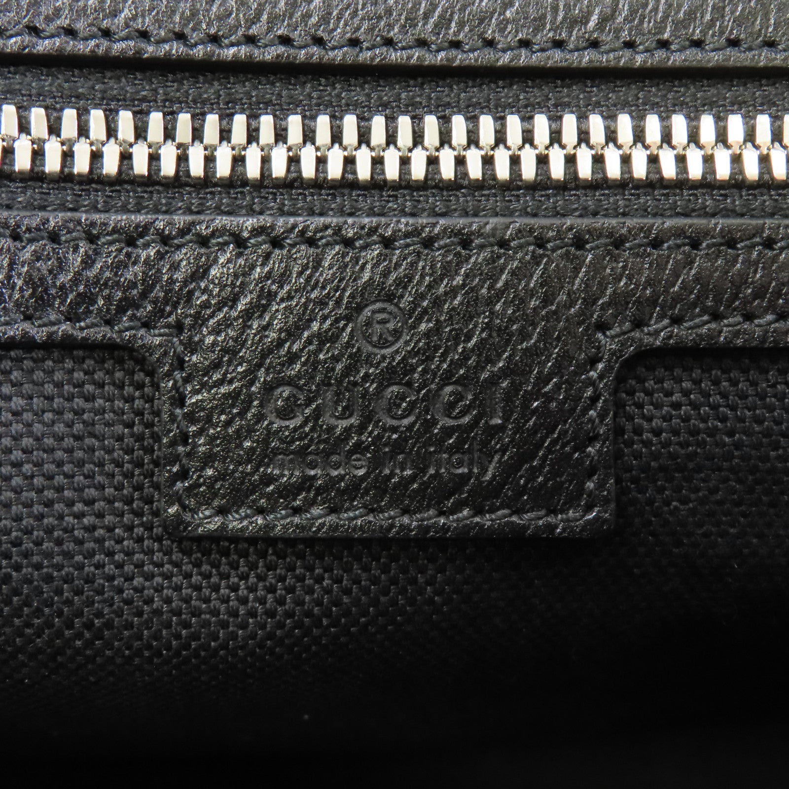 GUCCI 帆布2 Way Shoulder銀扣手挽肩背兩用袋黑色