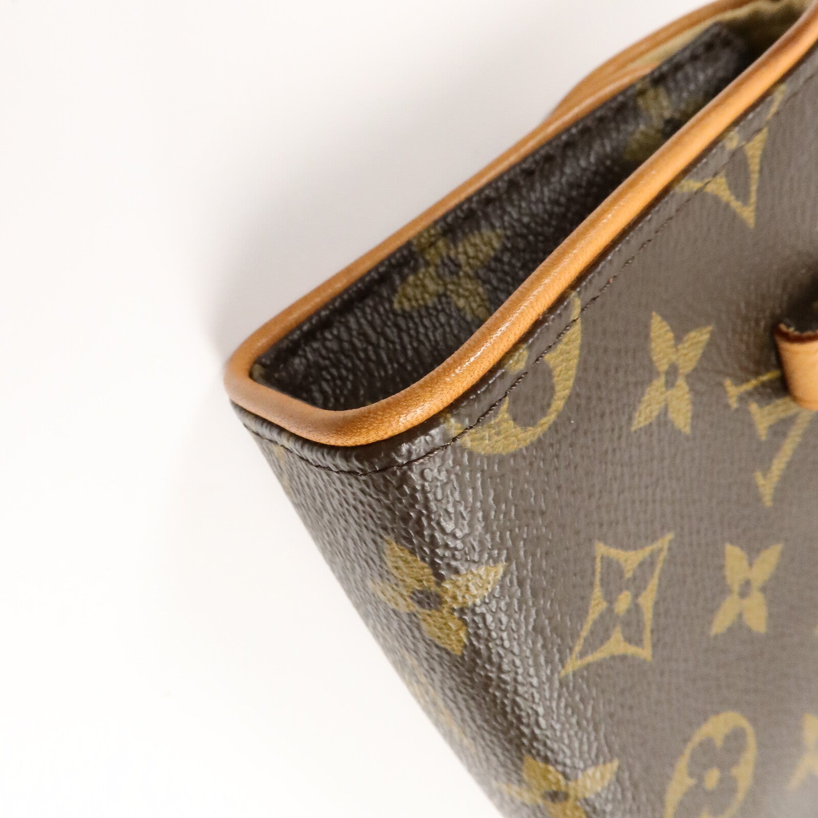 LOUIS VUITTON Monogram Pochette Florentine金扣腰包棕色