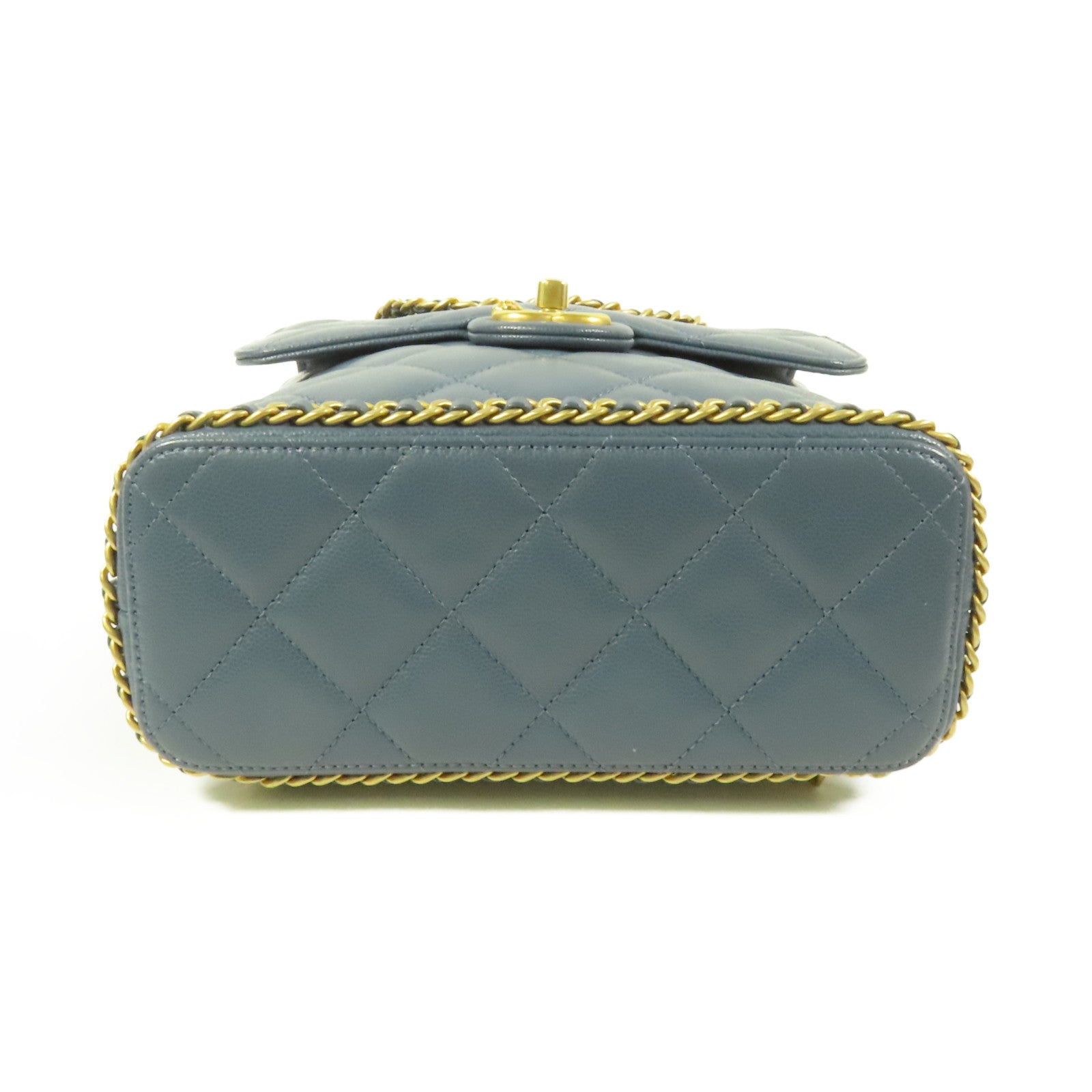 CHANEL 牛皮皮革Chain Backpack 23K金扣背包