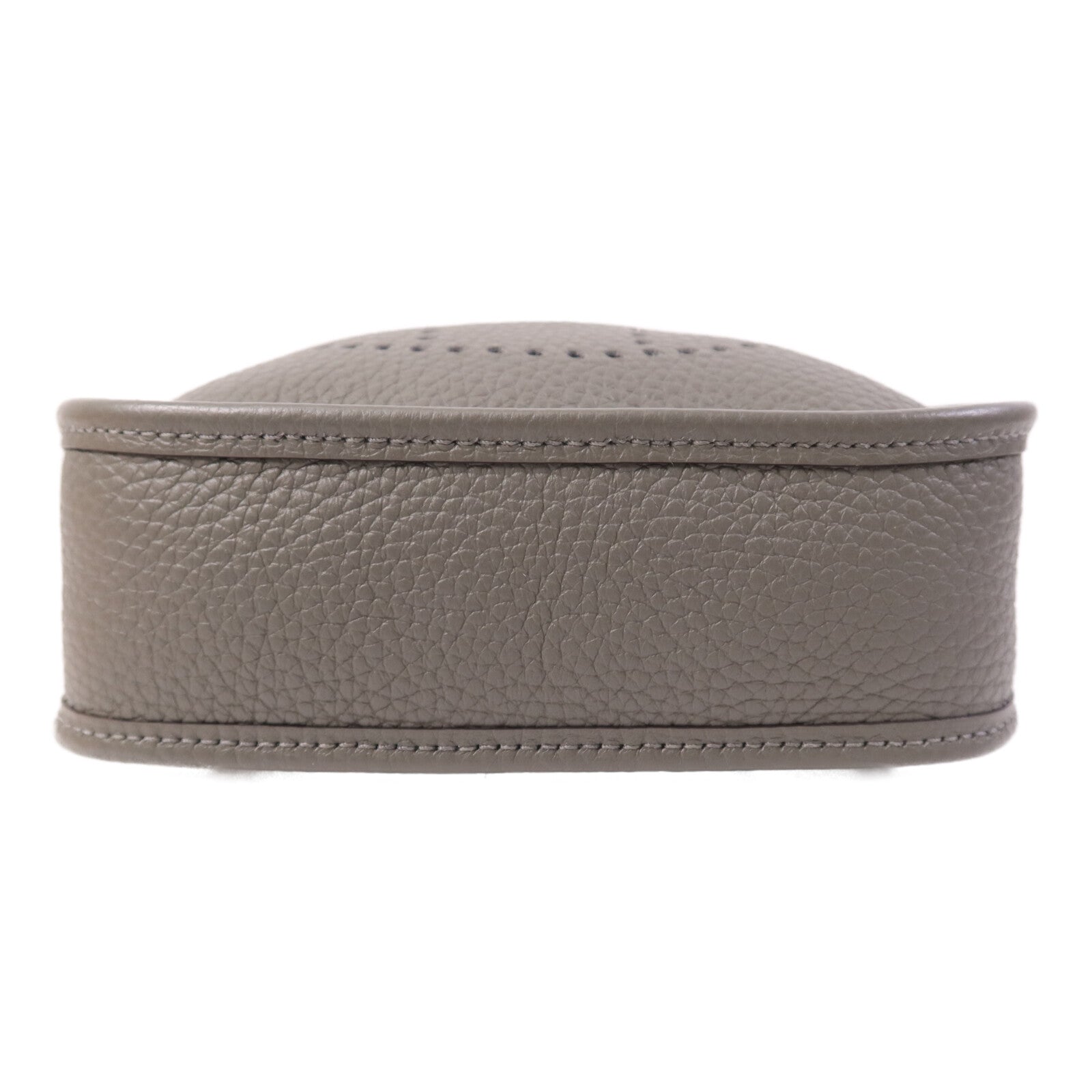 HERMES Clemence皮革Evelyne TPM金扣肩背袋Gris Meyer
