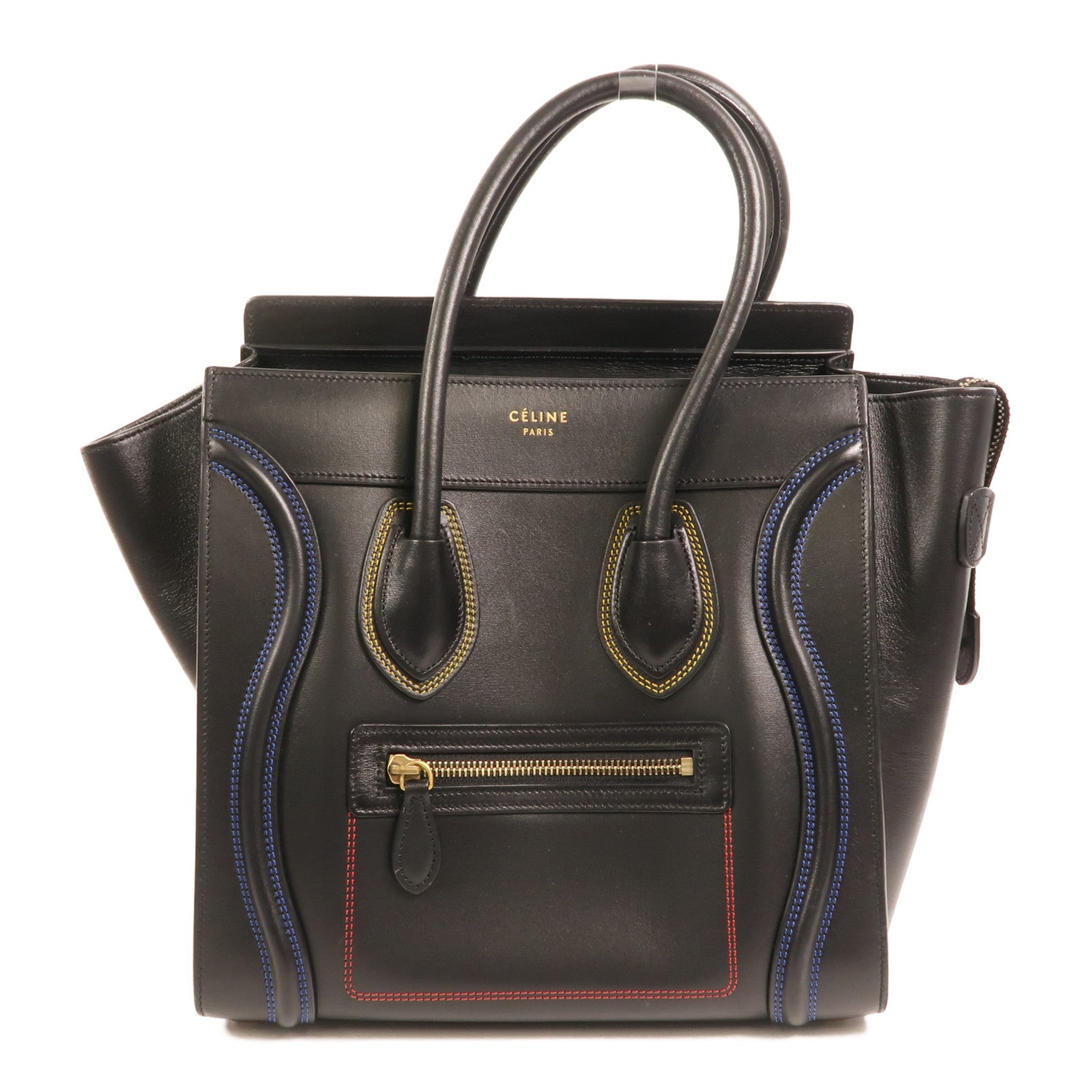 CELINE 牛皮皮革Micro Luggage金扣手挽袋