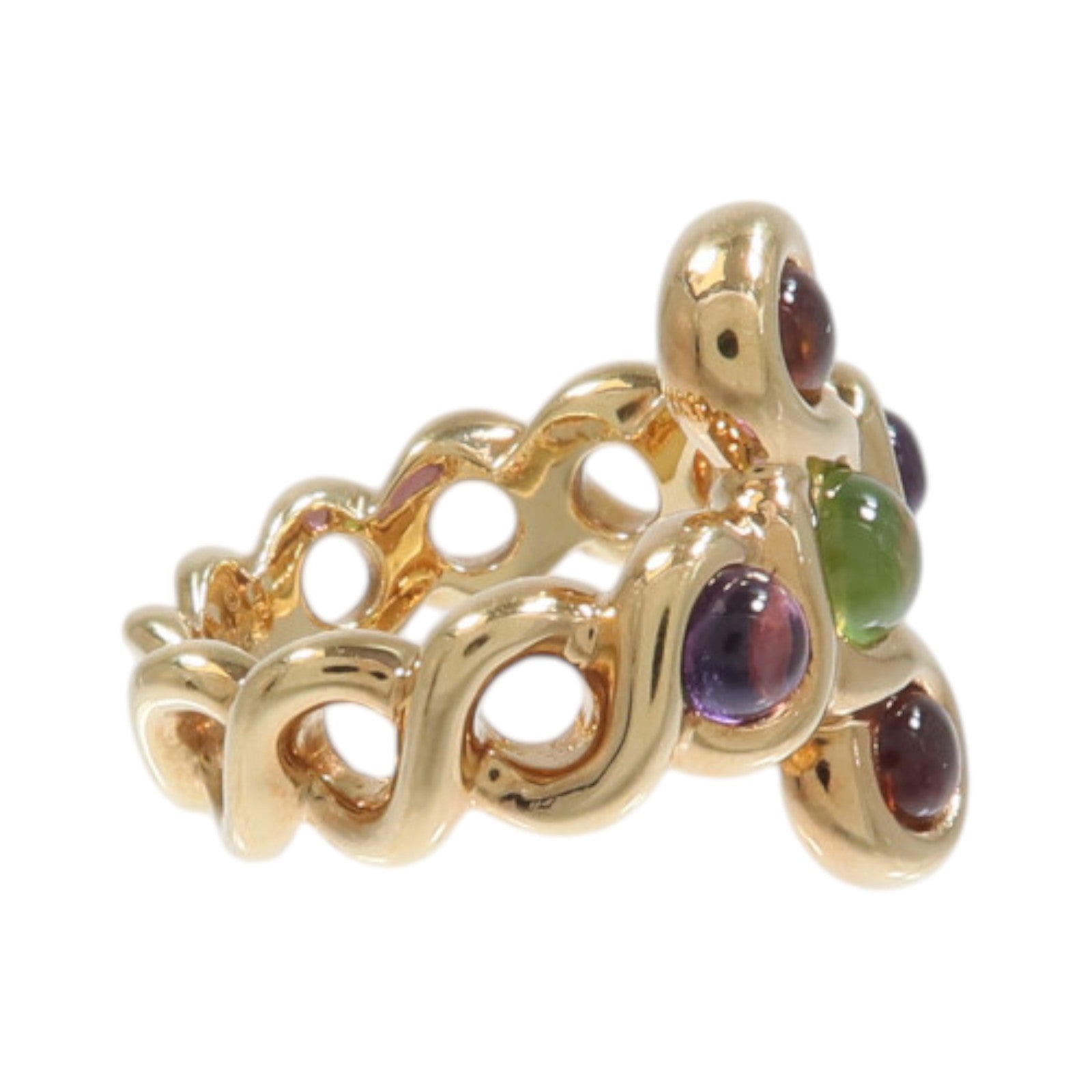 CHANEL 18K黃金Color Stone Ring彩色寶石戒指