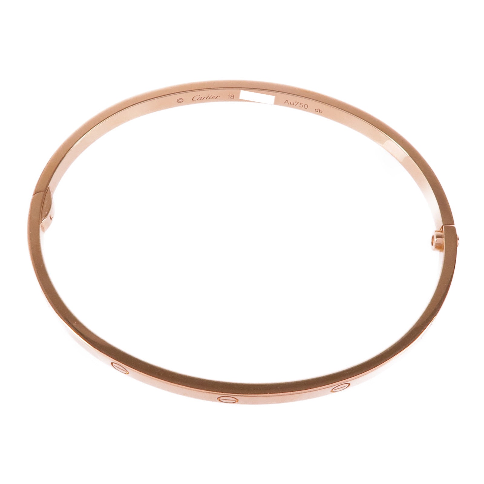 CARTIER 18K玫瑰金Love Bracelet手鐲Cartier#18