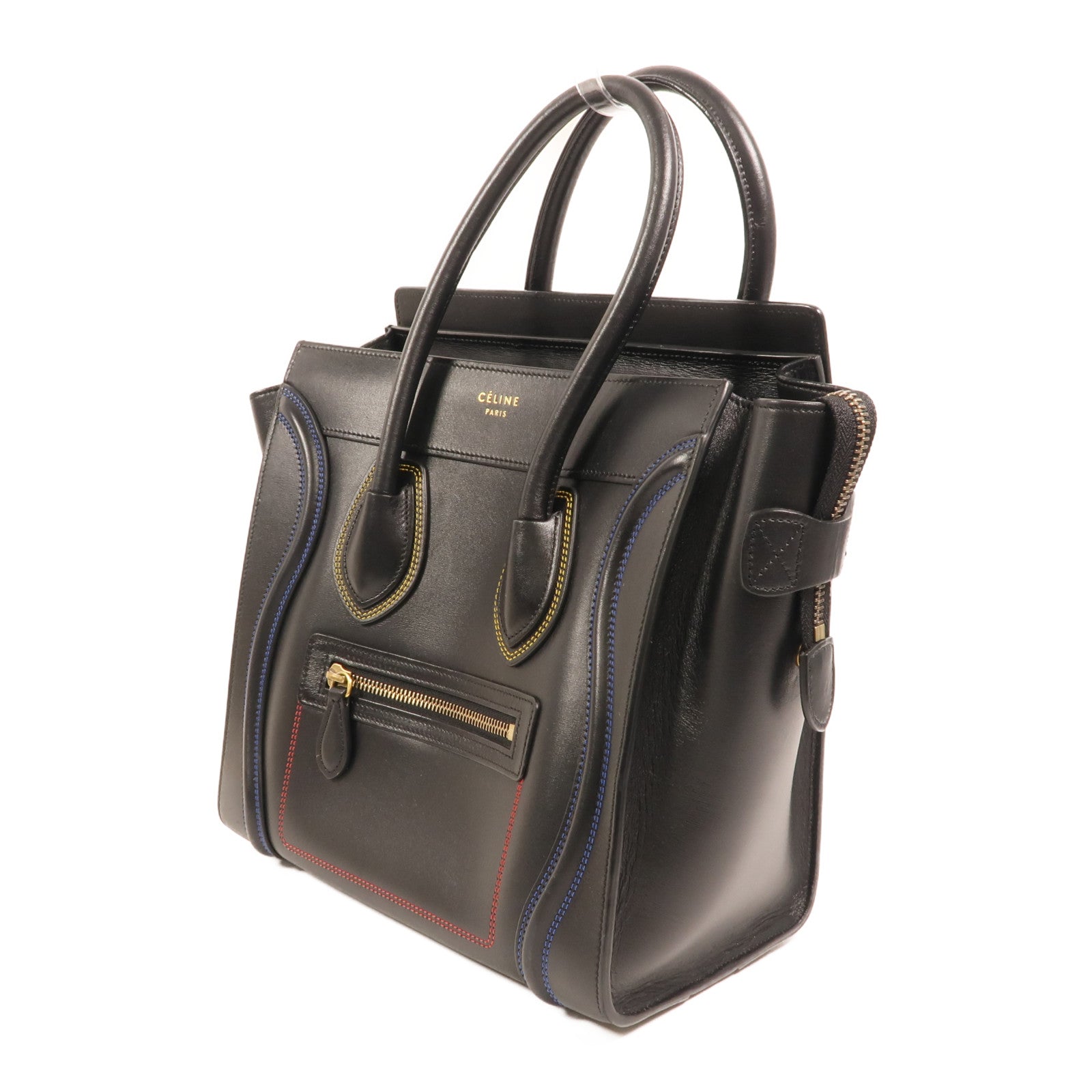 CELINE 牛皮皮革Micro Luggage金扣手挽袋