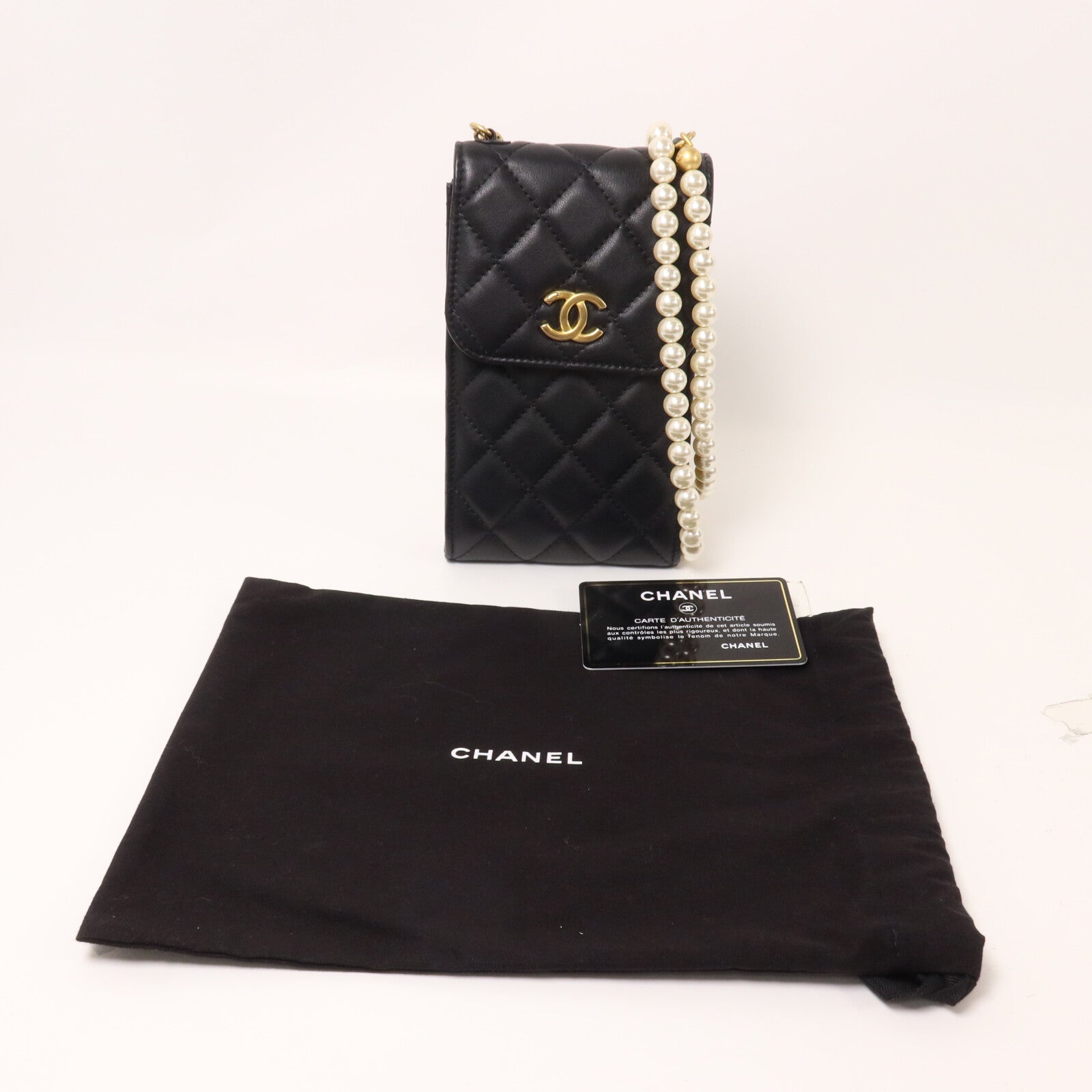CHANEL 牛皮皮革Phone Bag肩背袋