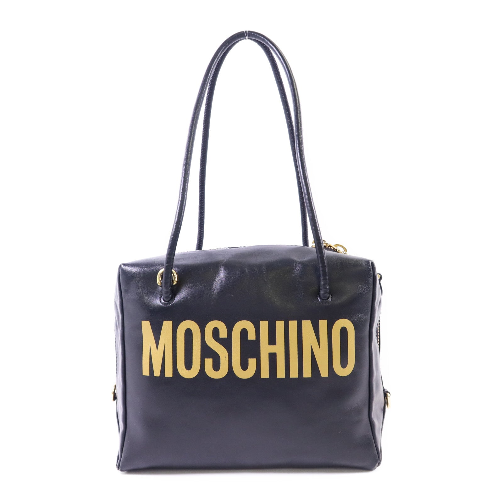 MOSCHINO 皮革Shoulder Bag金扣肩背袋