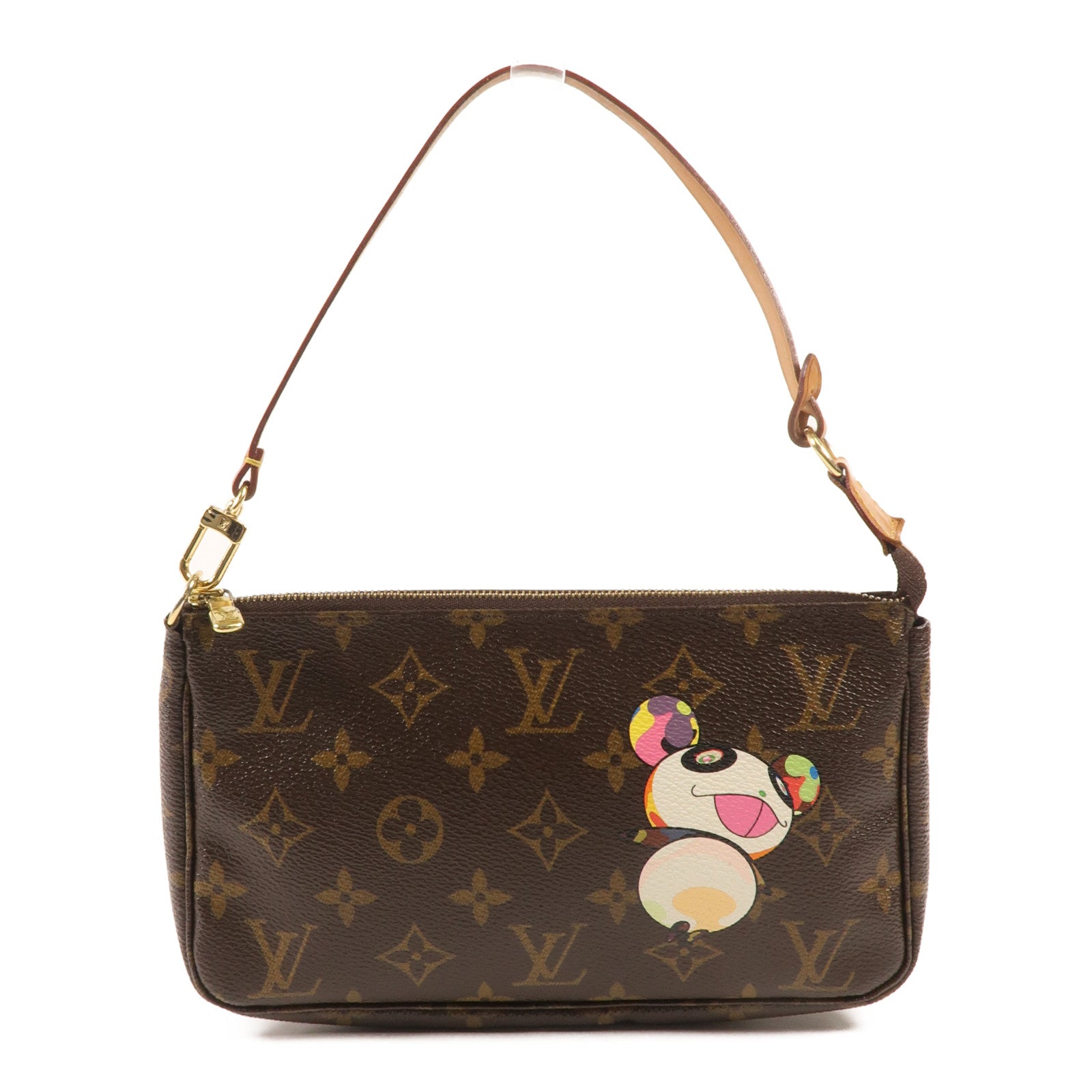 LOUIS VUITTON Monogram Pochette Accessories金扣手挽袋