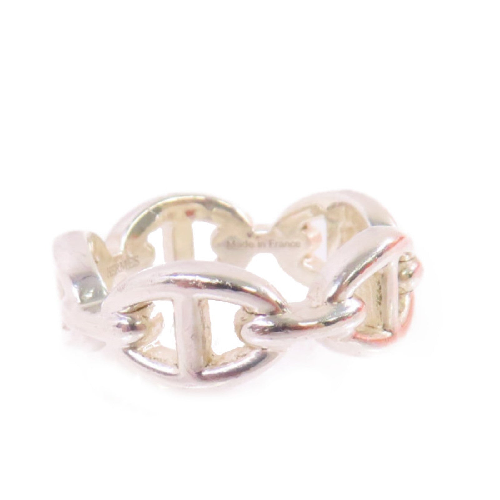 HERMES 925純銀Chain D Ancre Enchainee Small Model Ring戒指#52/US#5.5