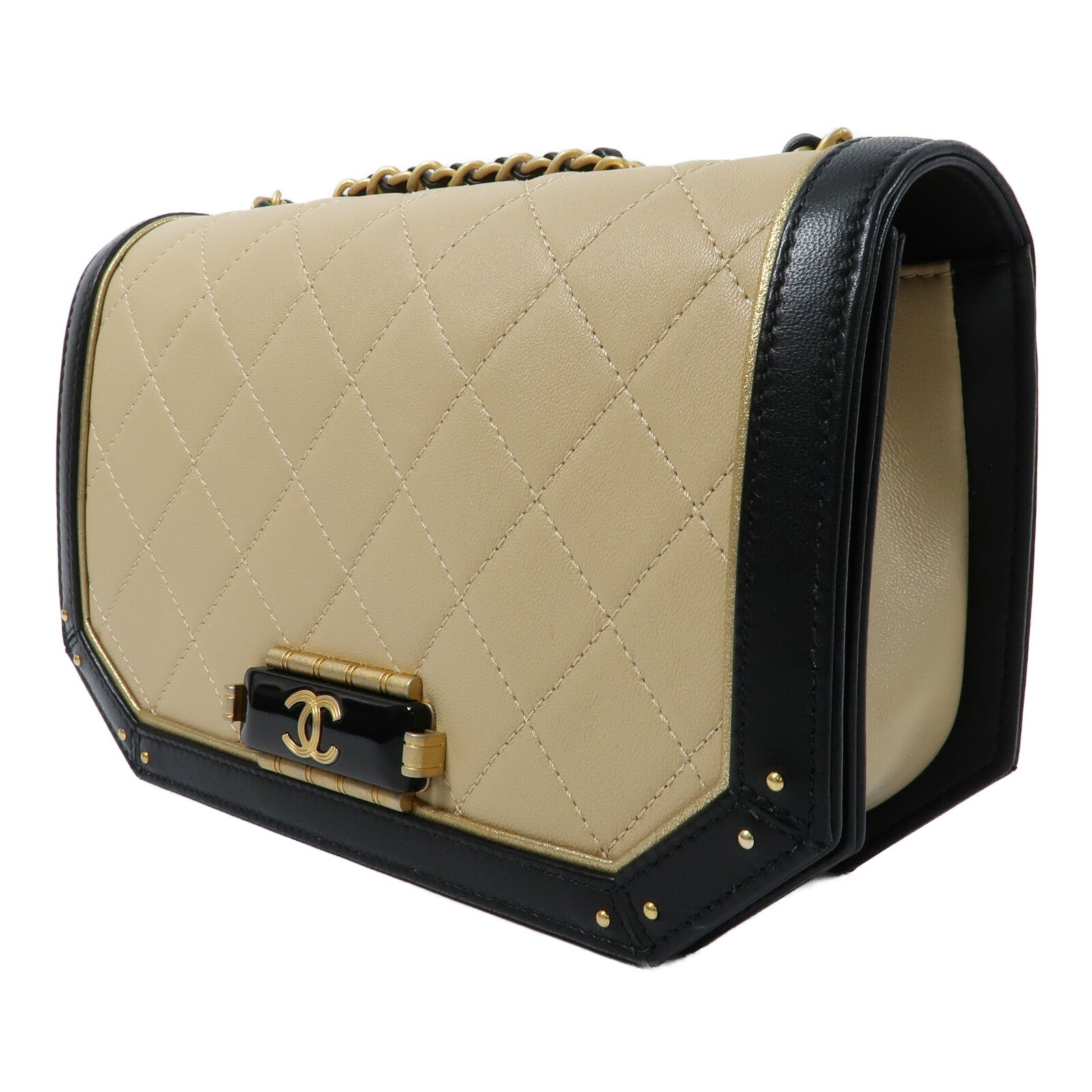 CHANEL 羊皮皮革Chain Shoulder鏈帶肩背袋