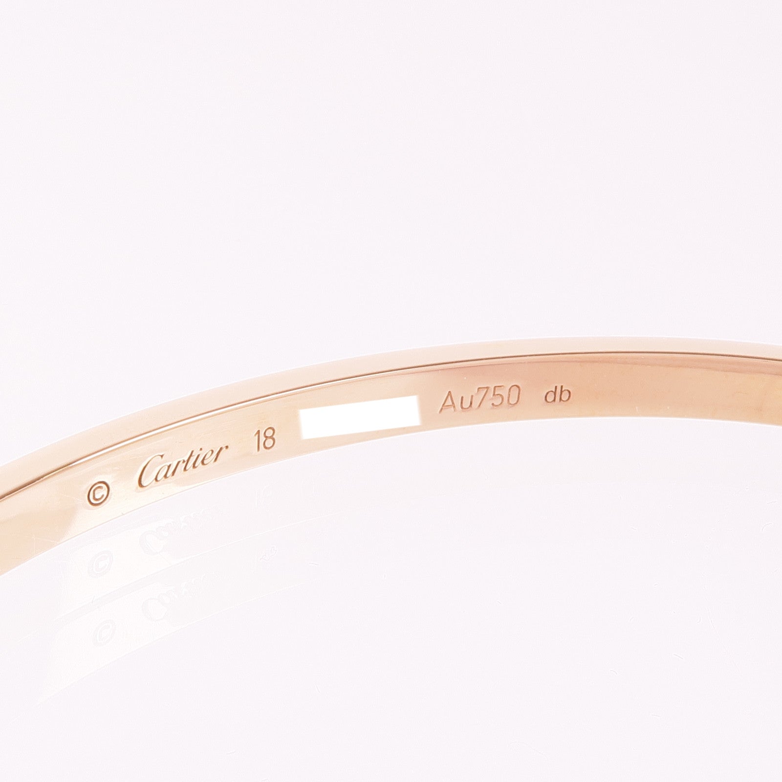 CARTIER 18K玫瑰金Love Bracelet手鐲Cartier#18