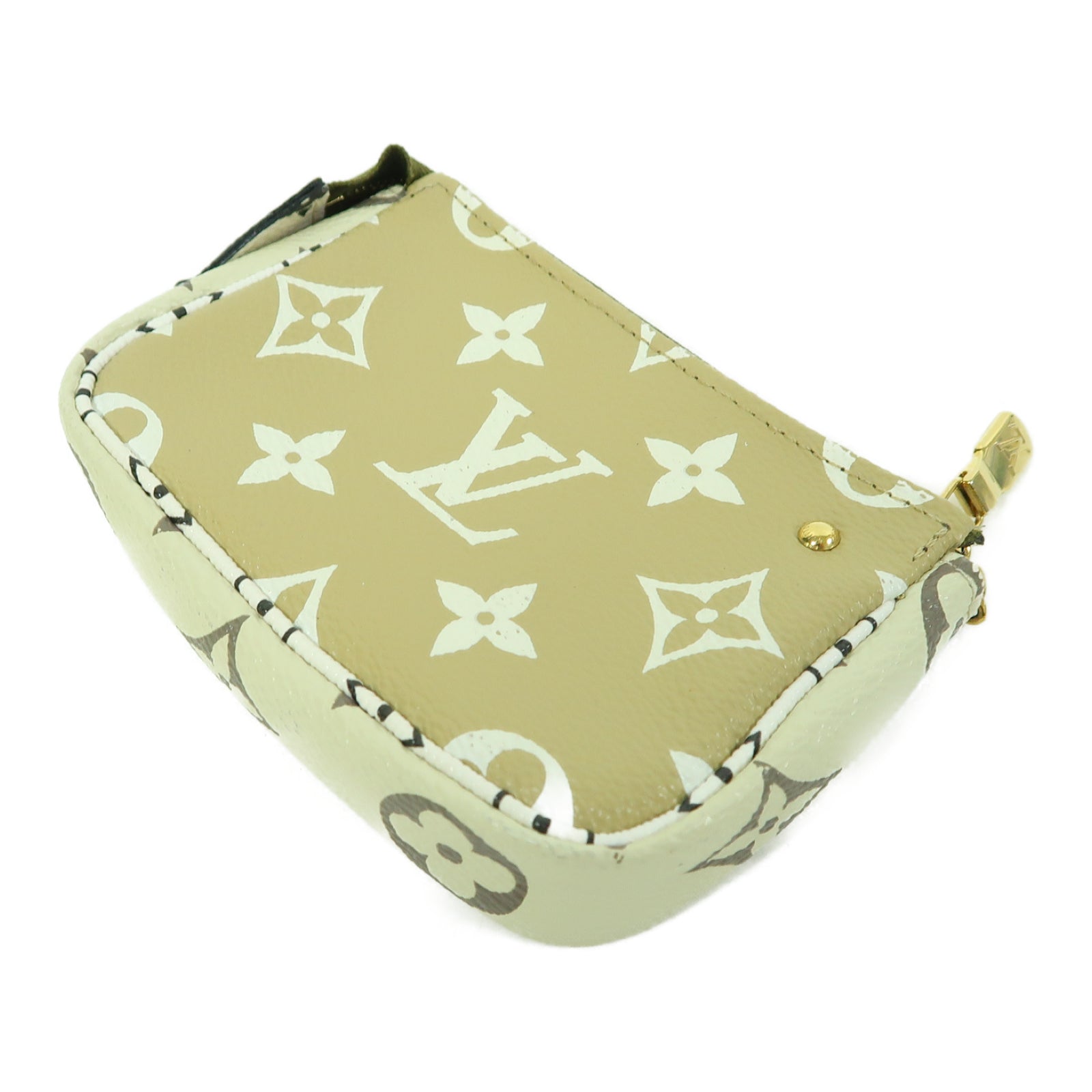 LOUIS VUITTON Monogram Giant Micro金扣零錢包綠色