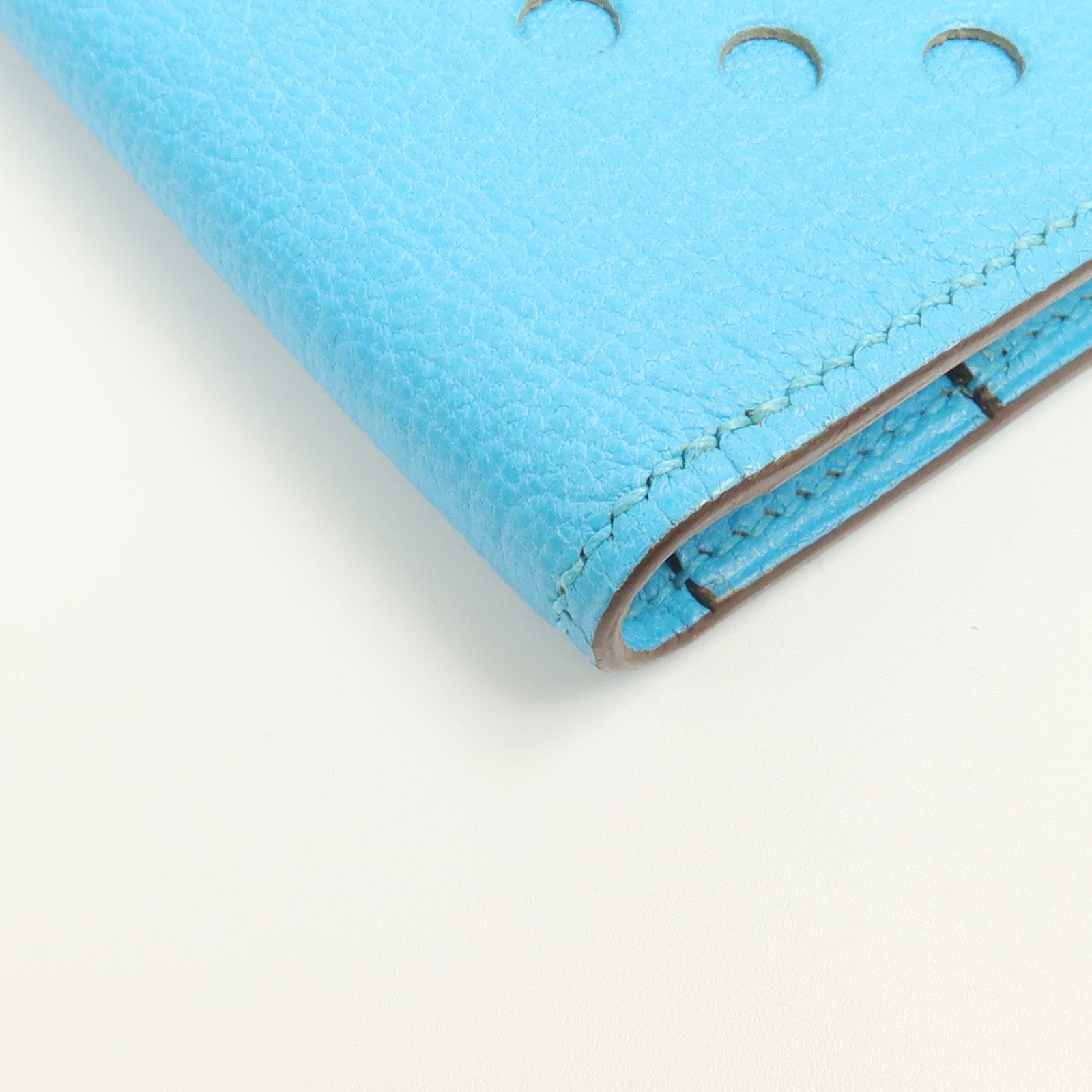HERMES 山羊皮革Evelyne Wallet長錢包Celeste