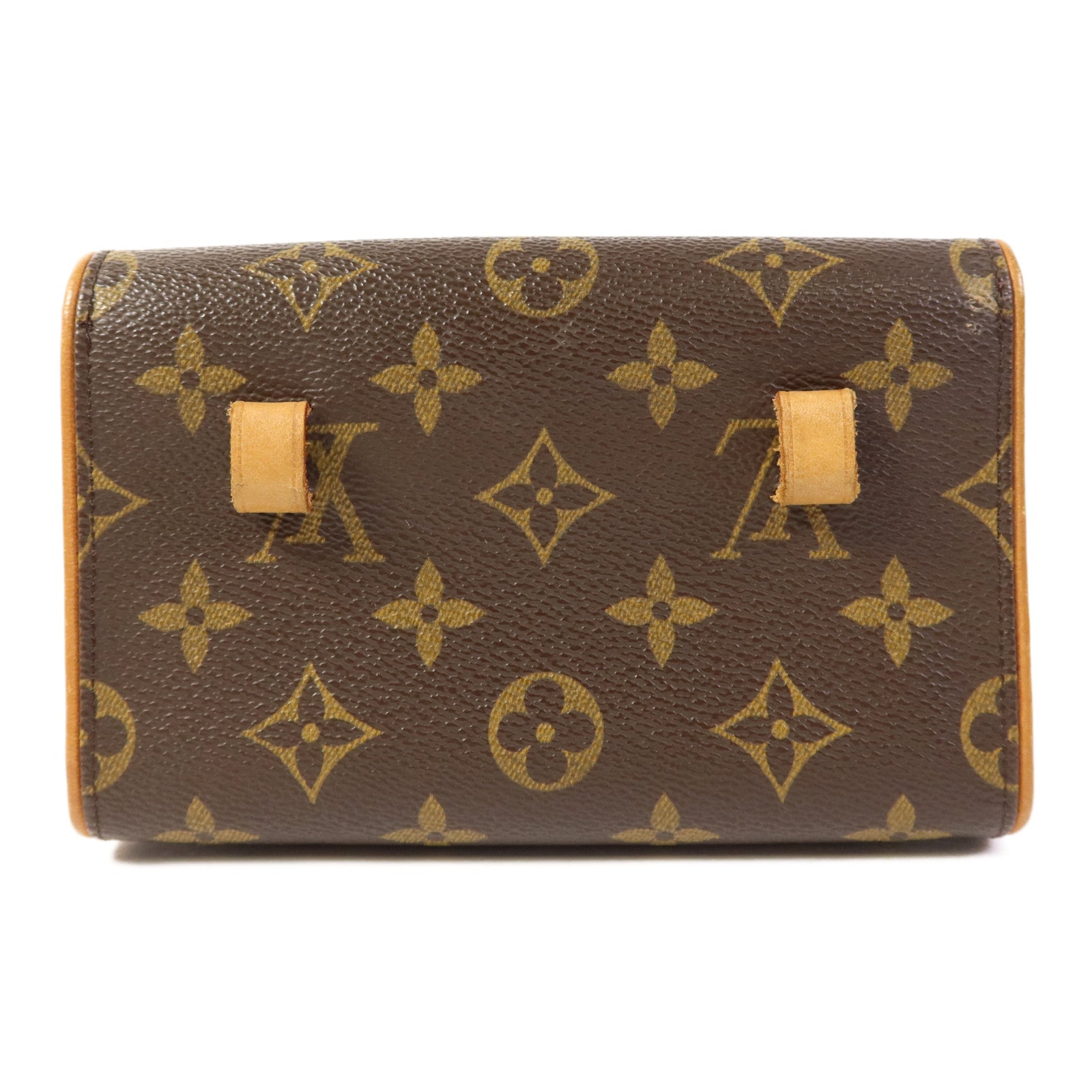 LOUIS VUITTON Monogram Pochette Florentine金扣腰包棕色