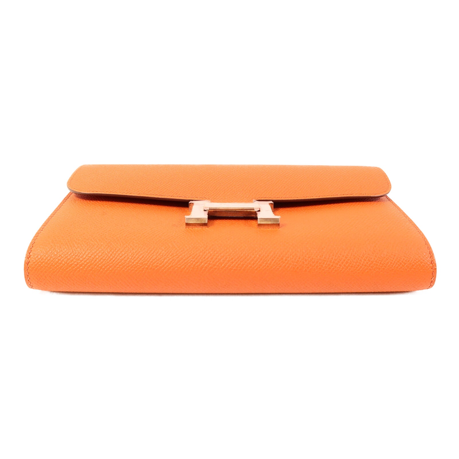 HERMES Epsom皮革Constance To Go銀扣肩背袋Terre Battue/Pink