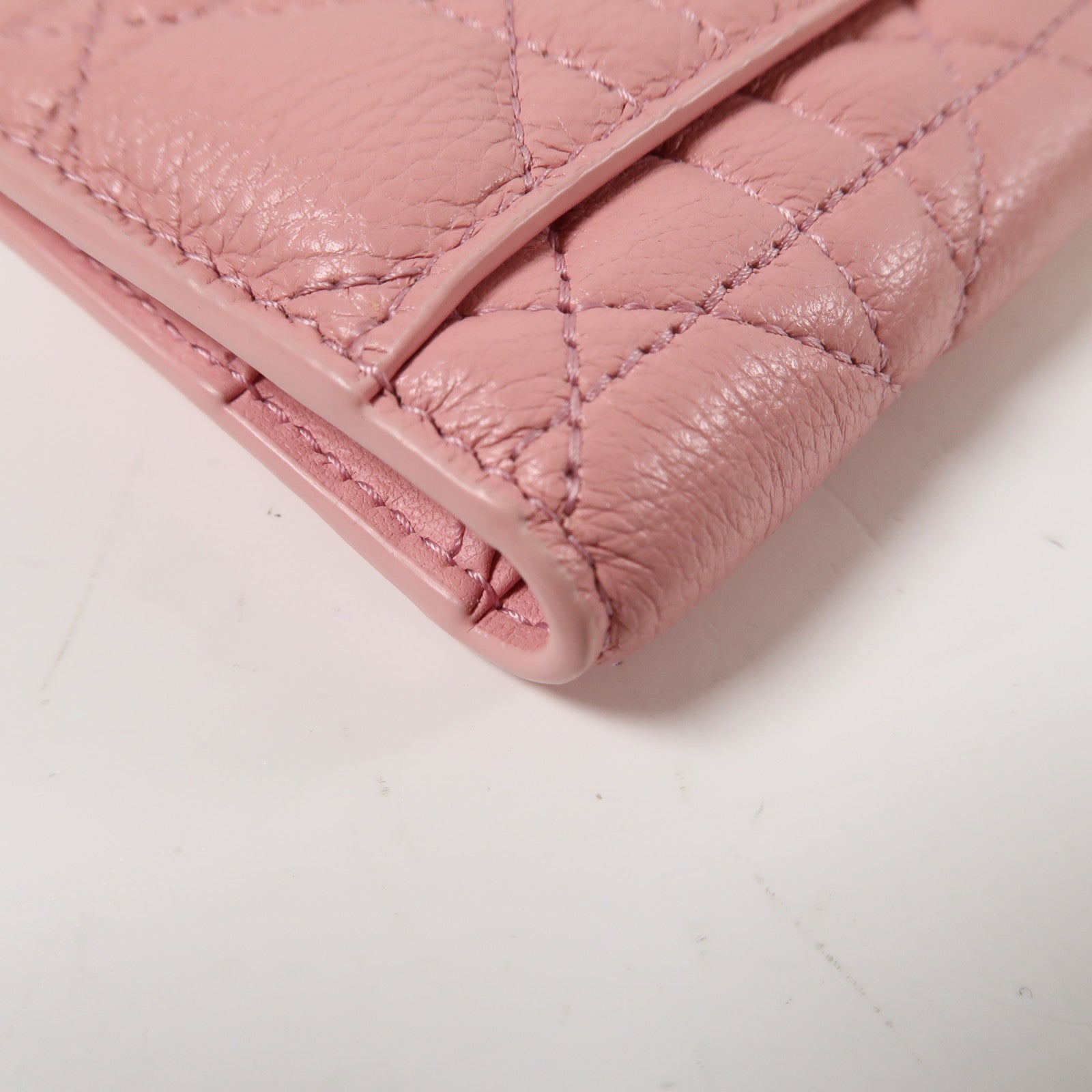 Dior 羊皮皮革Card Case金扣卡片套粉紅色