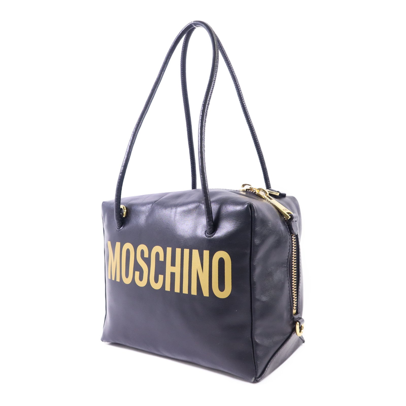MOSCHINO 皮革Shoulder Bag金扣肩背袋