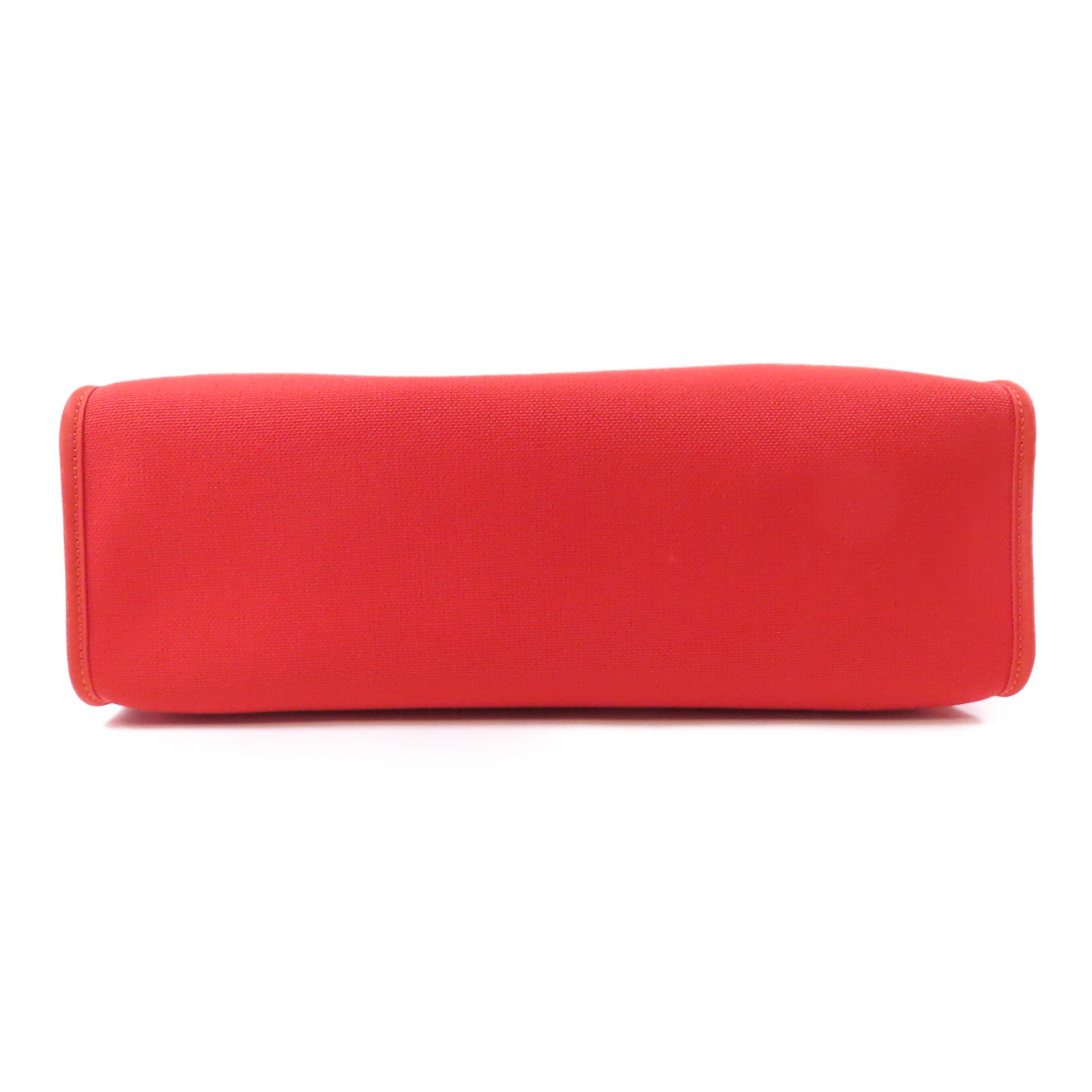 HERMES 帆布/皮革Herbag PM銀扣手挽肩背兩用袋Rouge Tomate