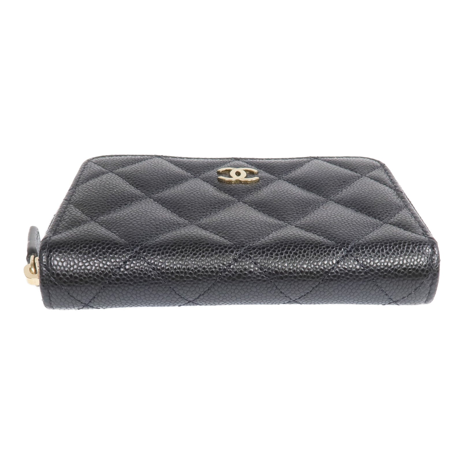 CHANEL 牛皮皮革Wallet金扣錢包