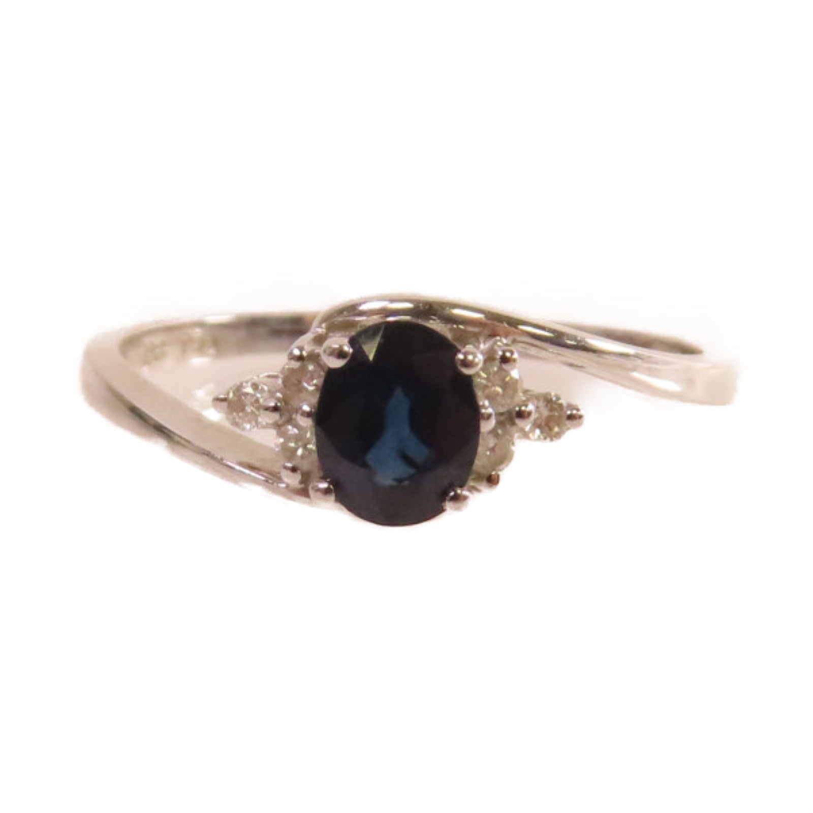 JEWELRY 【激減優惠】18K白金/藍寶石Sapphire Ring戒指US#6.5