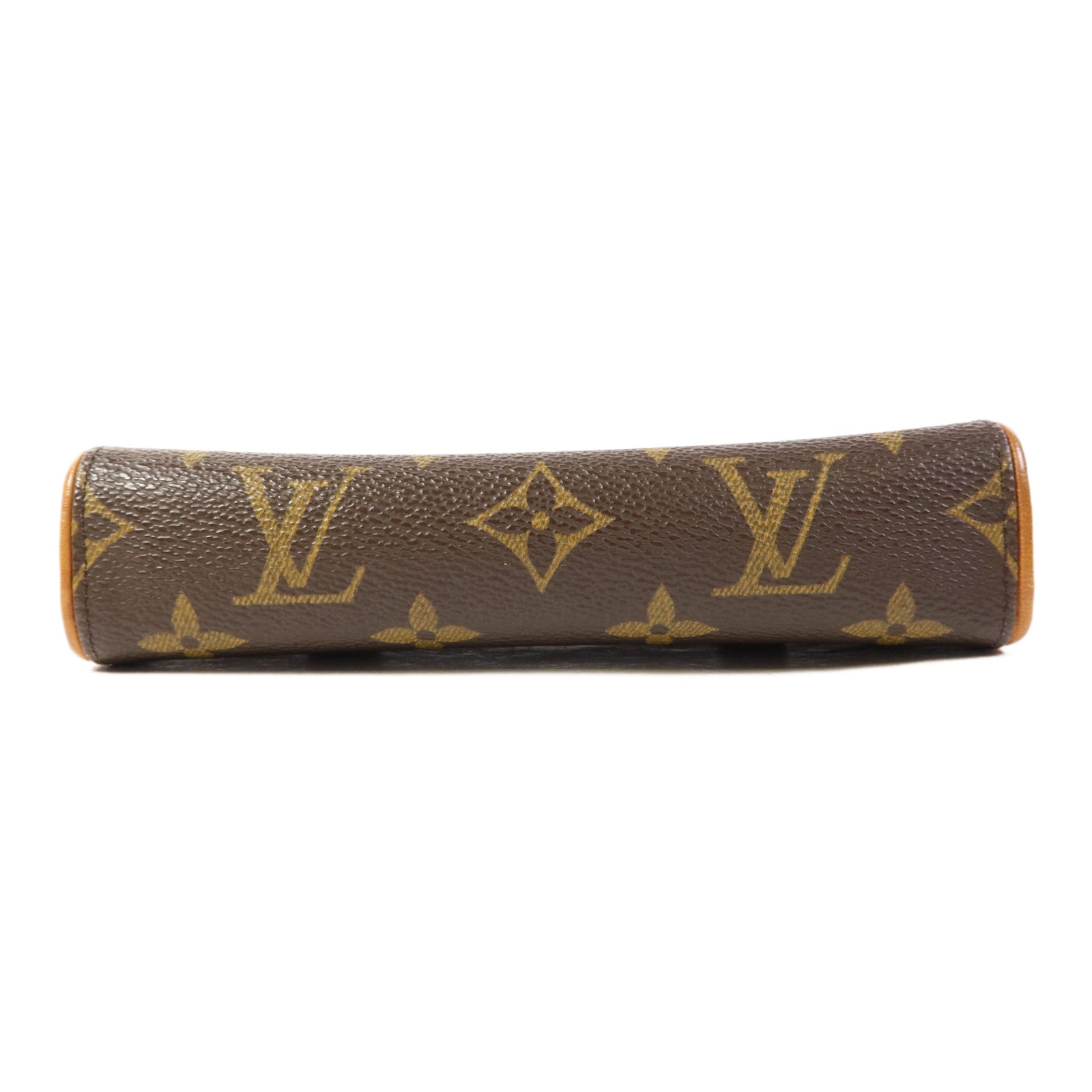 LOUIS VUITTON Monogram Pochette Florentine金扣腰包棕色